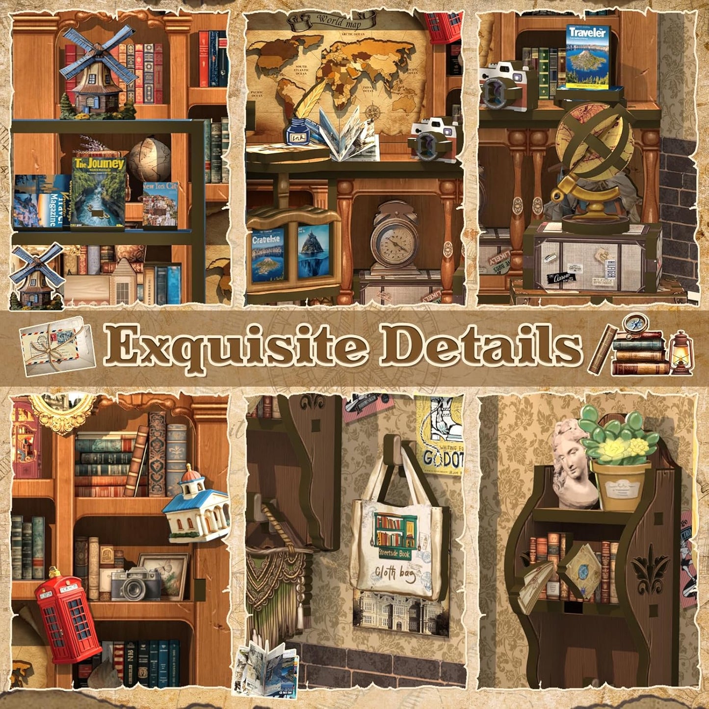 Rolife Cutebee HYUKBI DIY Booknook Dollhouse Kit
