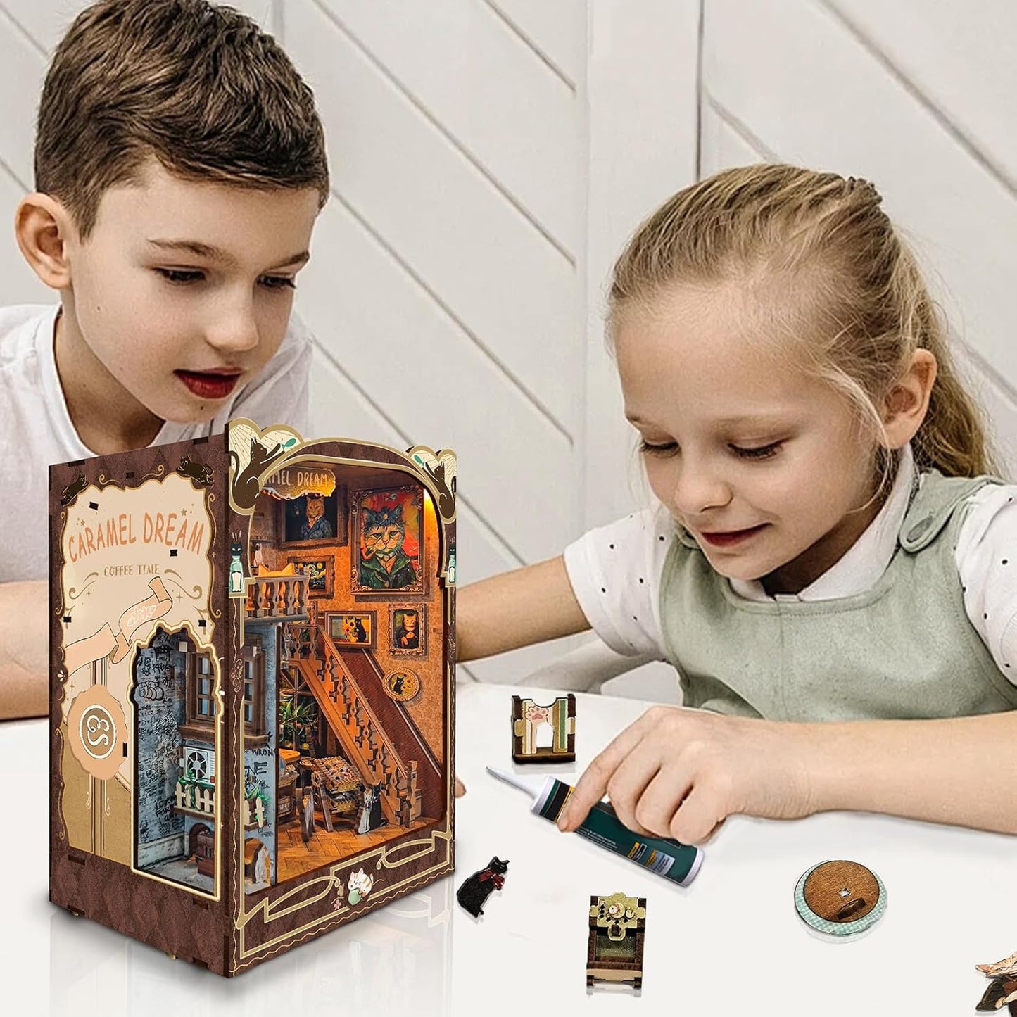 HYUKBI DIY Booknook Dollhouse Kit