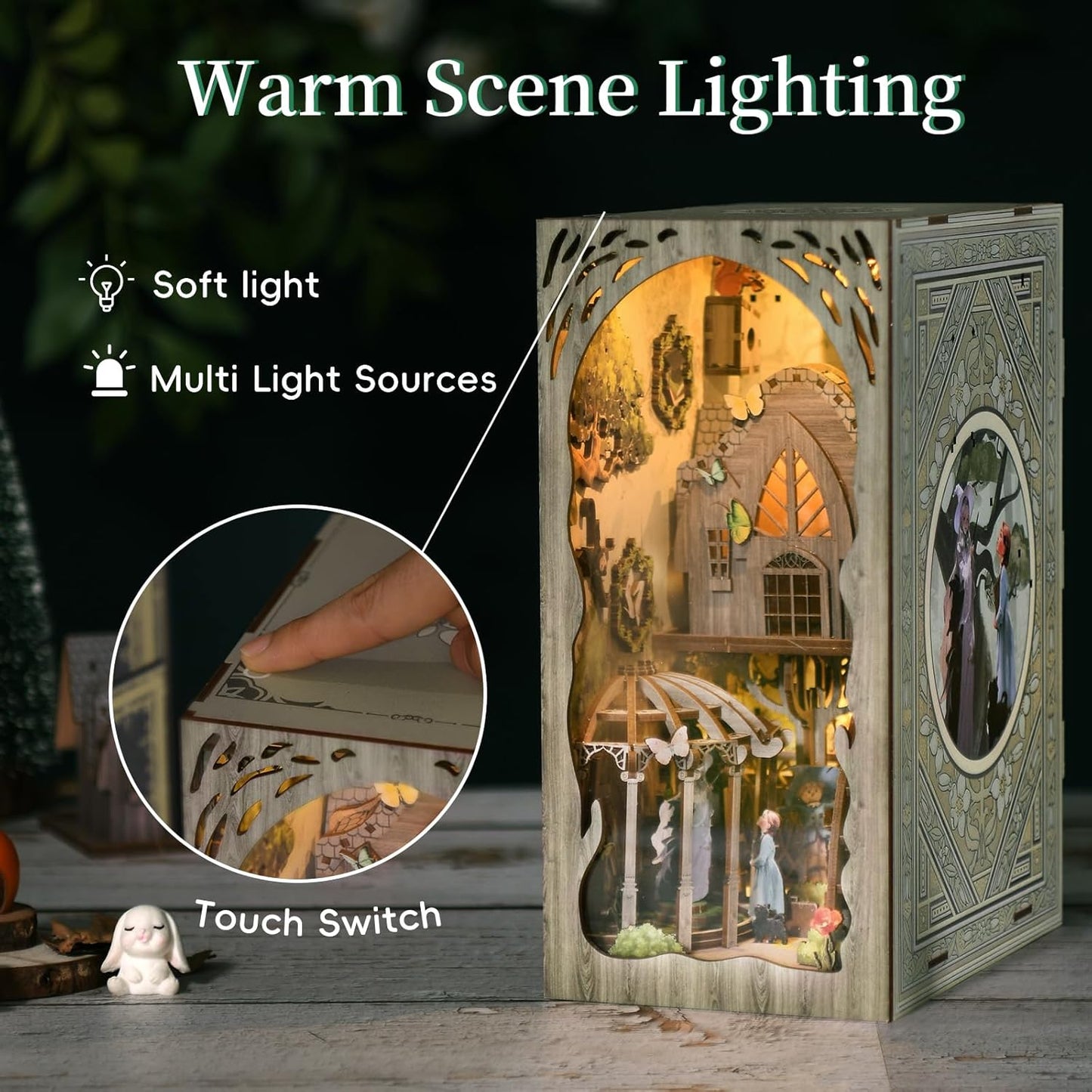 HYUKBI DIY Booknook Dollhouse Kit
