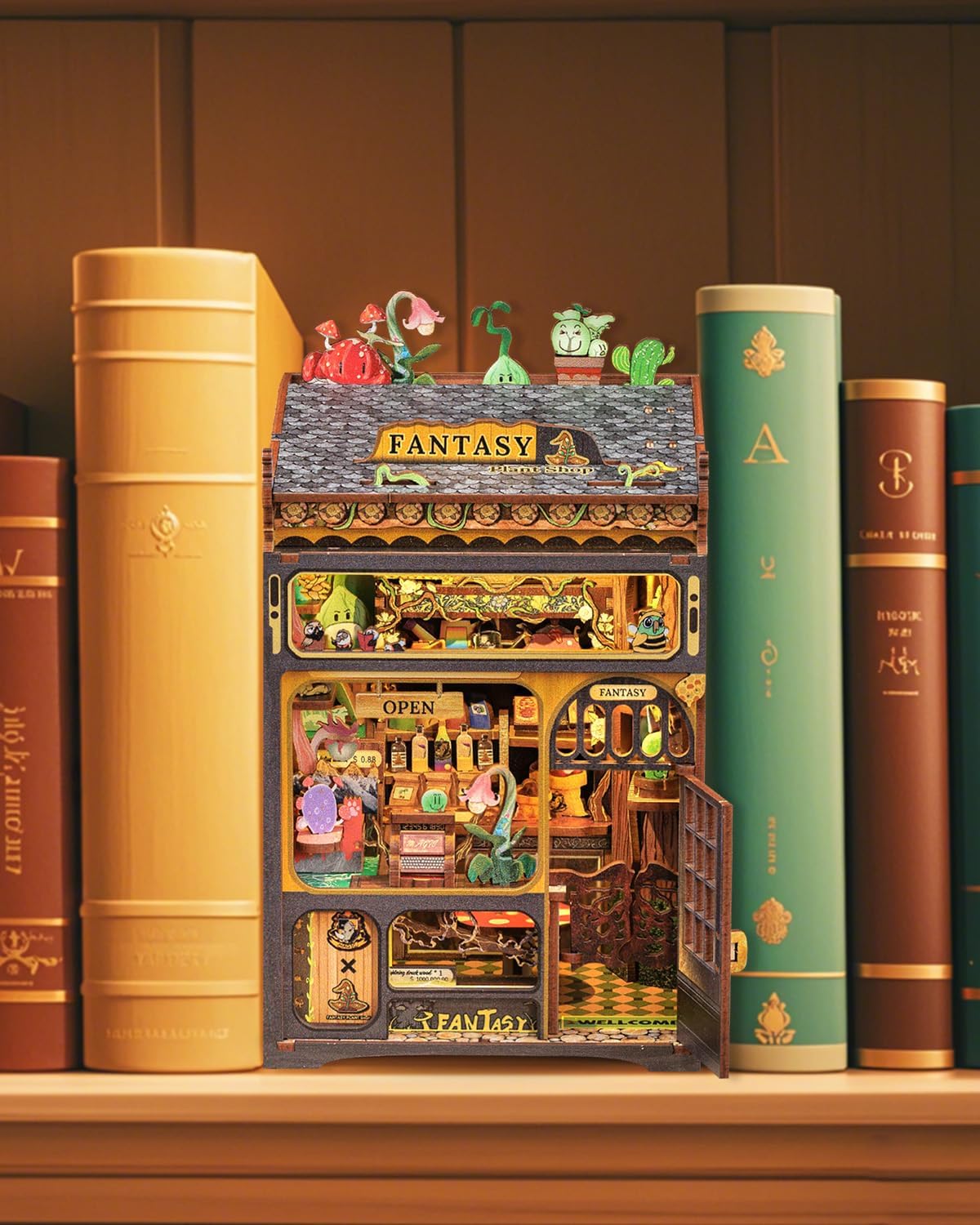 Rolife Cutebee HYUKBI DIY Booknook Dollhouse Kit 3D Wooden Puzzle