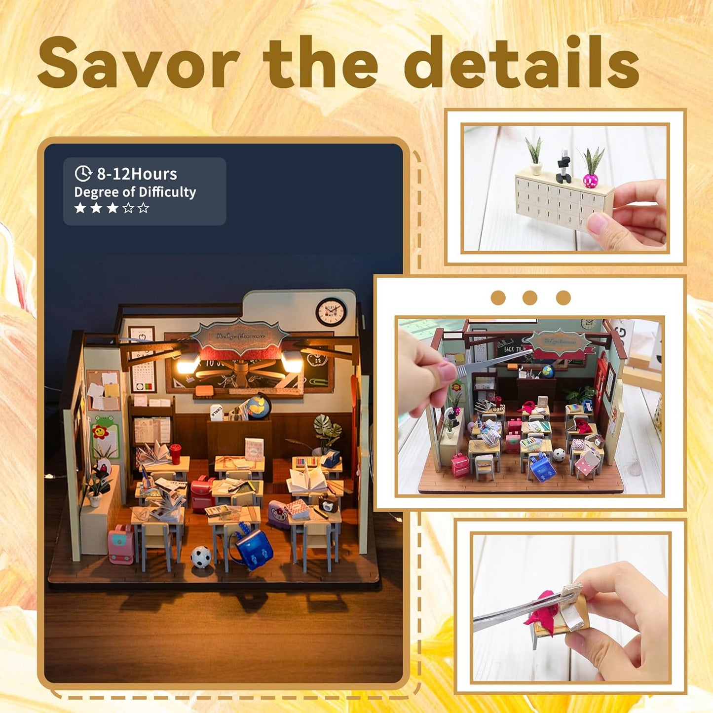 HYUKBI DIY Booknook Dollhouse Kit