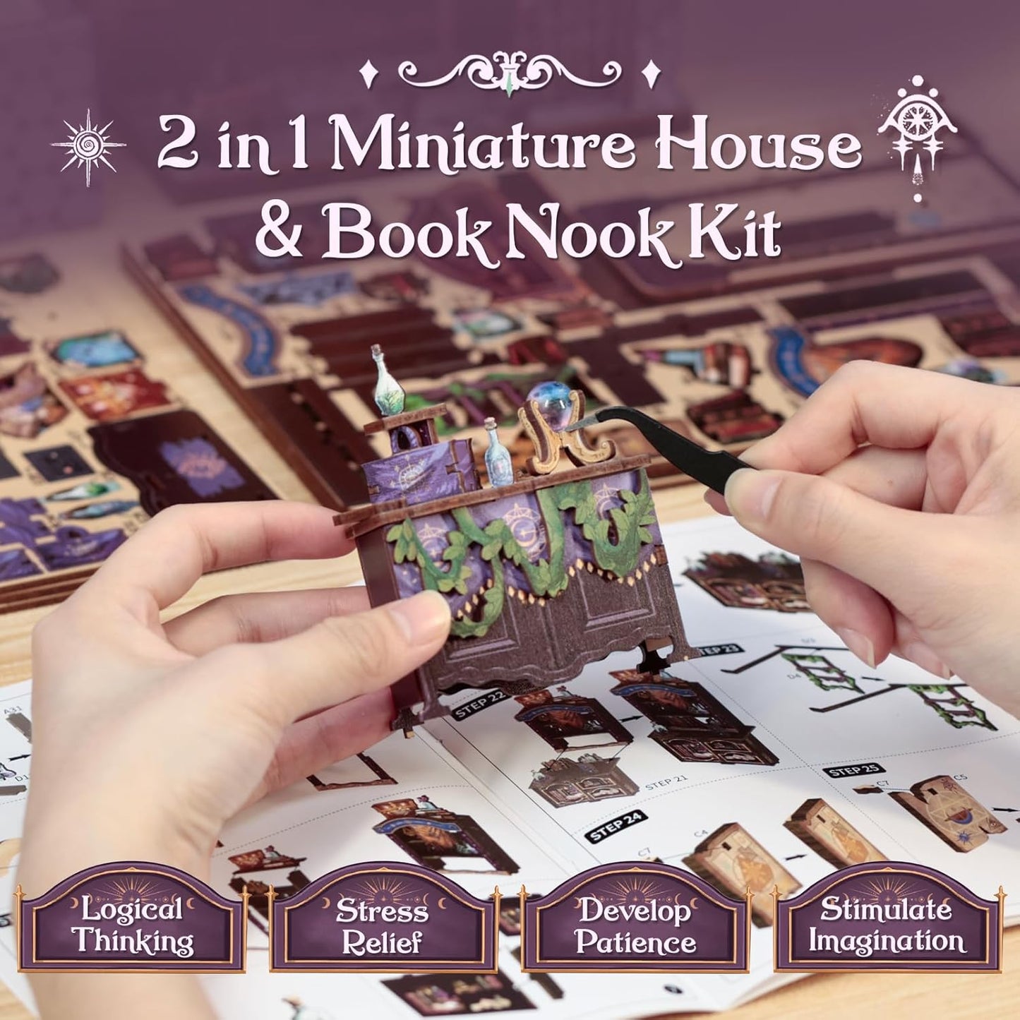 HYUKBI DIY Booknook Dollhouse Kit
