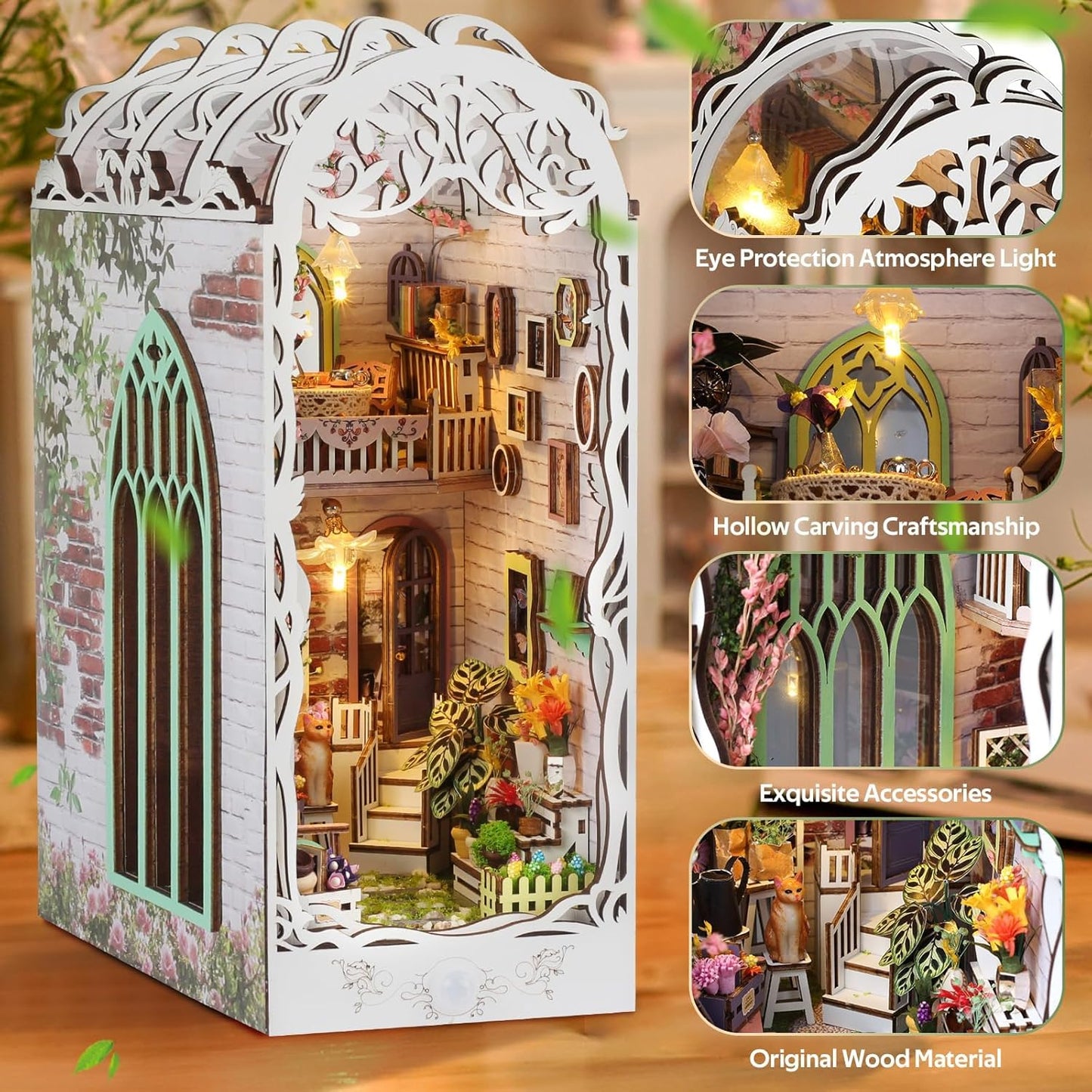 HYUKBI DIY Booknook Dollhouse Kit
