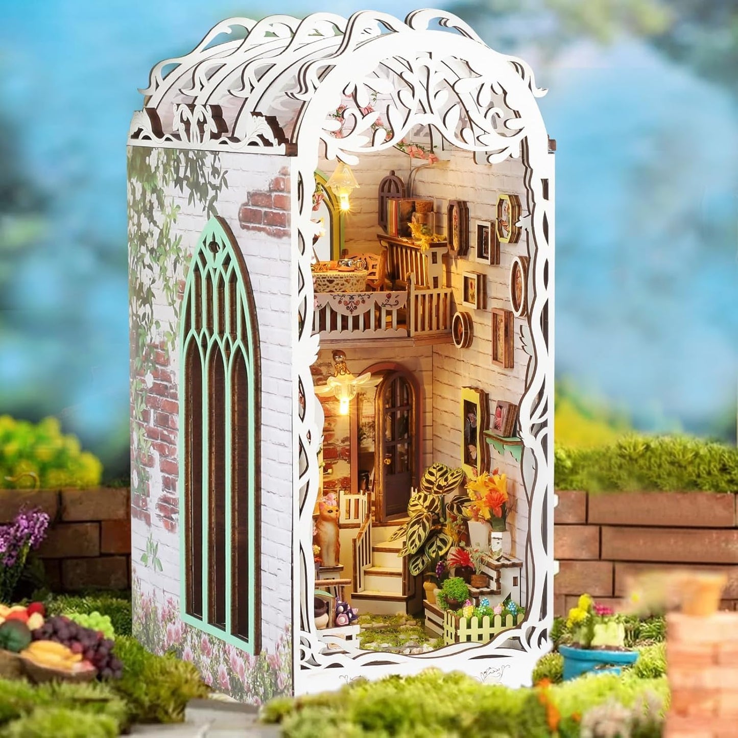 HYUKBI DIY Booknook Dollhouse Kit