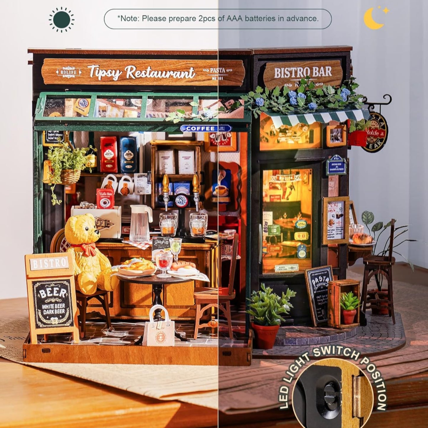 HYUKBI DIY Miniature House Kit with LED Light