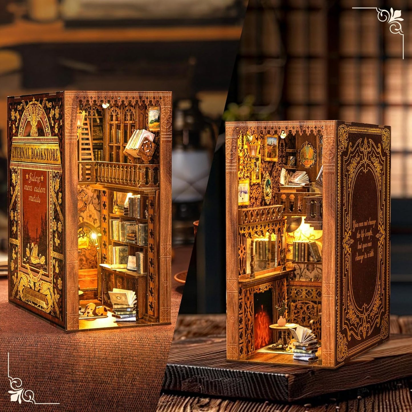 HYUKBI DIY Booknook Dollhouse Kit