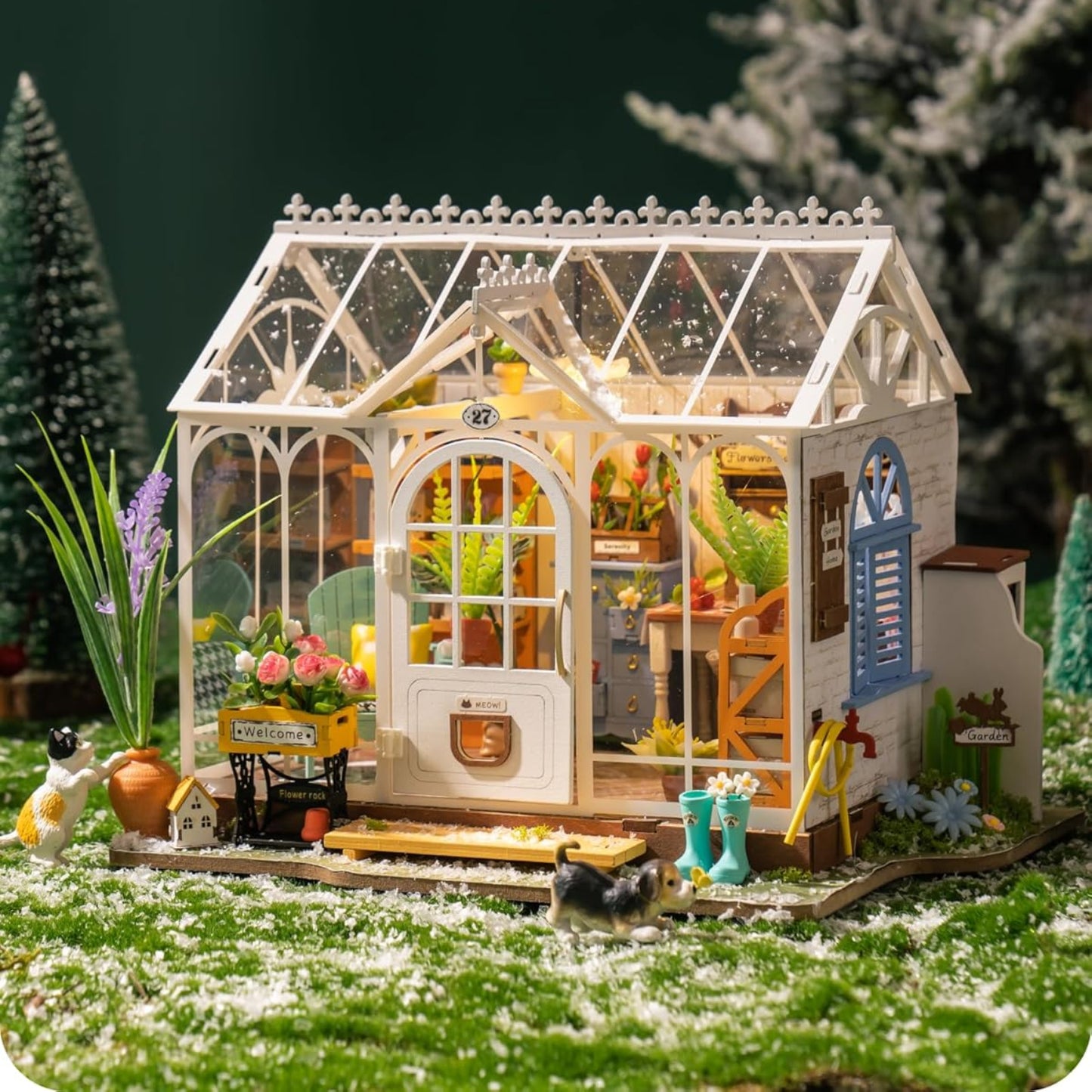 DIY Miniature House Kit with LED Light