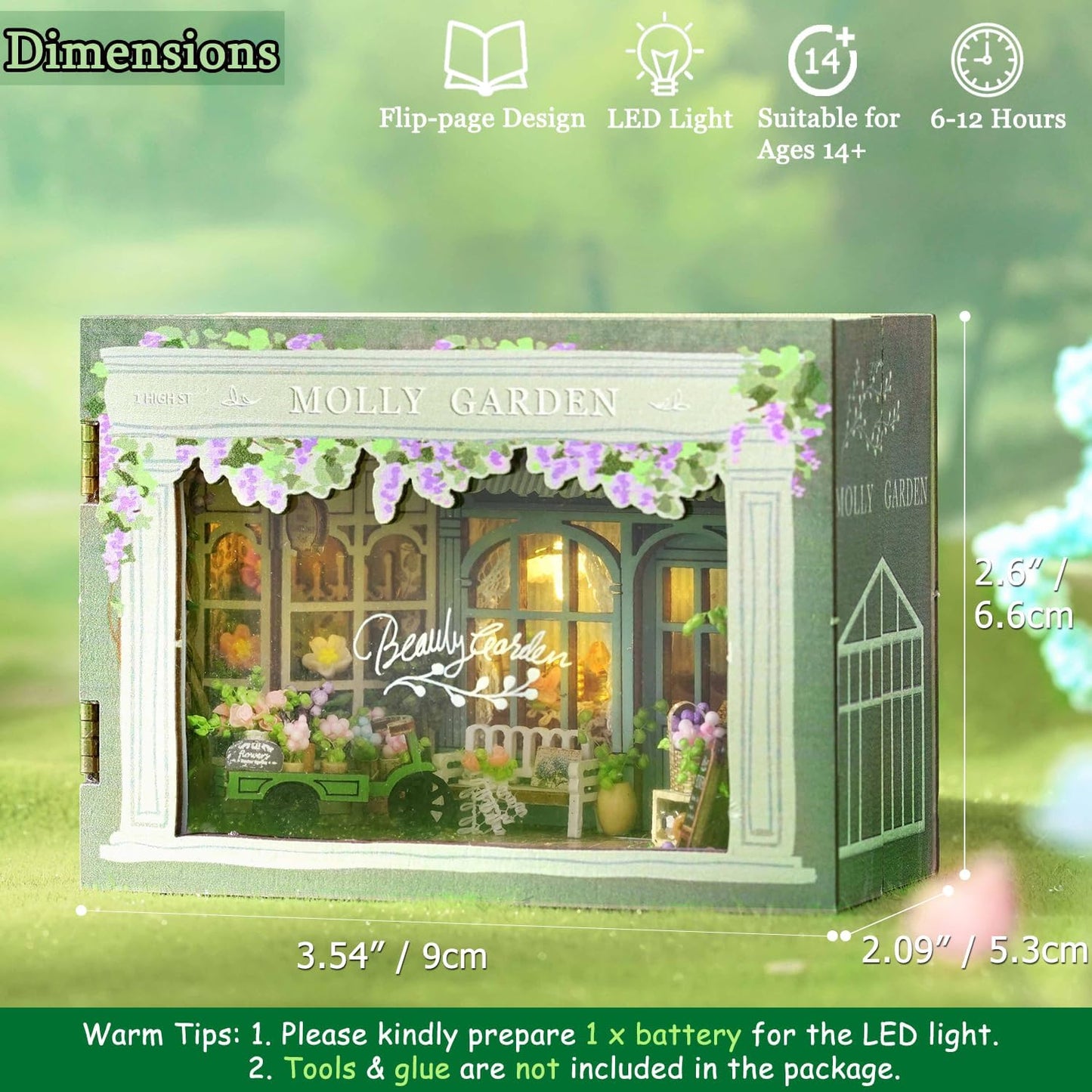HYUKBI DIY Miniature House Kit with LED Light