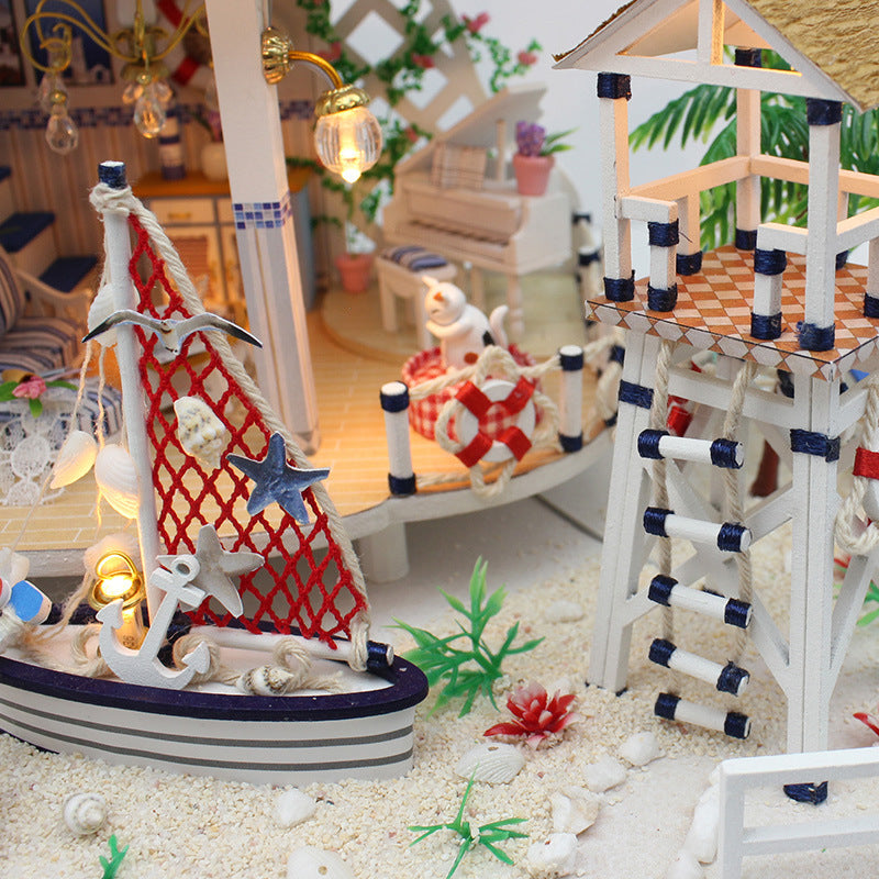 HYUKBI DIY Miniature House Kit with LED Light