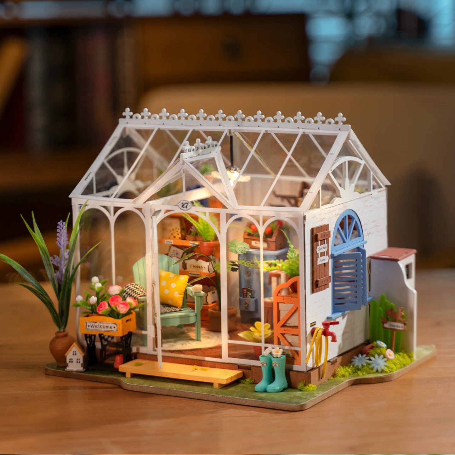 DIY Miniature House Kit with LED Light