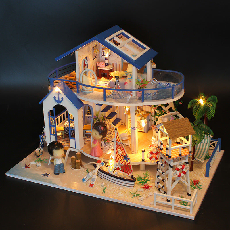HYUKBI DIY Miniature House Kit with LED Light