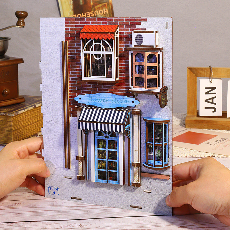 HYUKBI DIY Booknook Dollhouse Kit