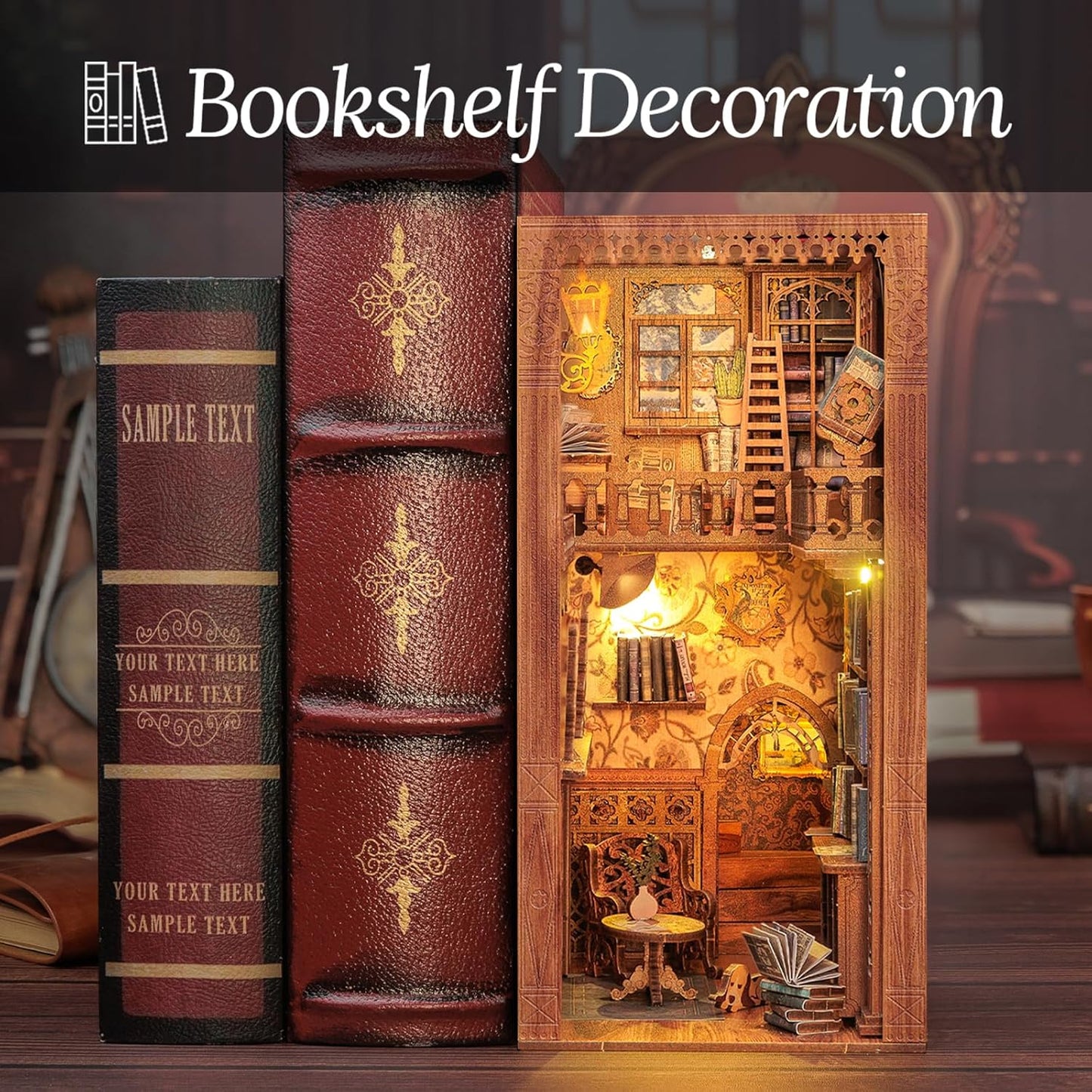 HYUKBI DIY Booknook Dollhouse Kit