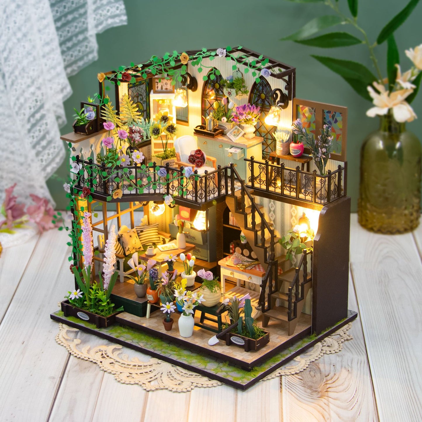 HYUKBI DIY Booknook Dollhouse Kit