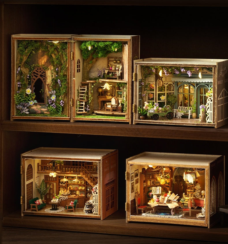 HYUKBI DIY Miniature House Kit with LED Light