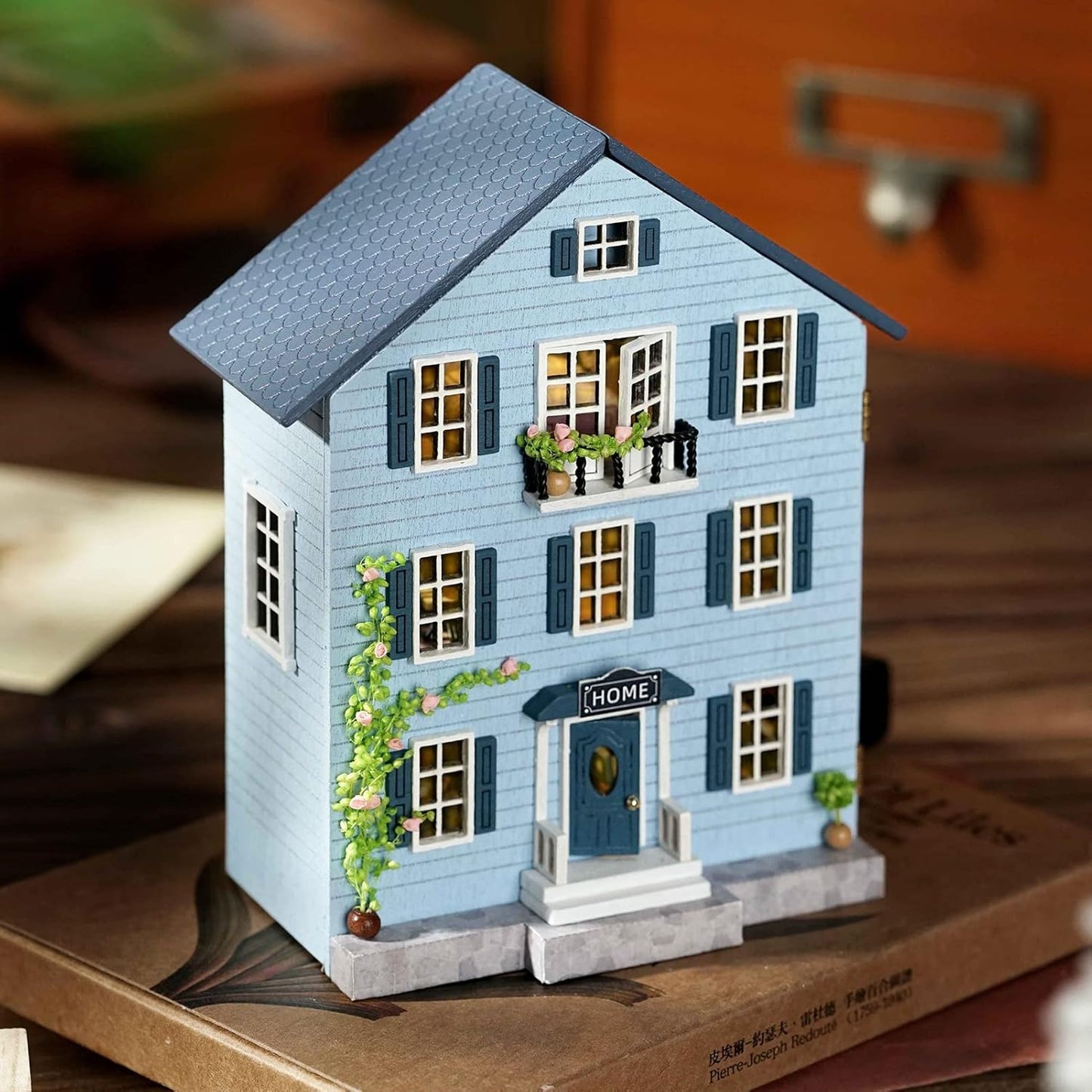 HYUKBI DIY Miniature House Kit with LED Light