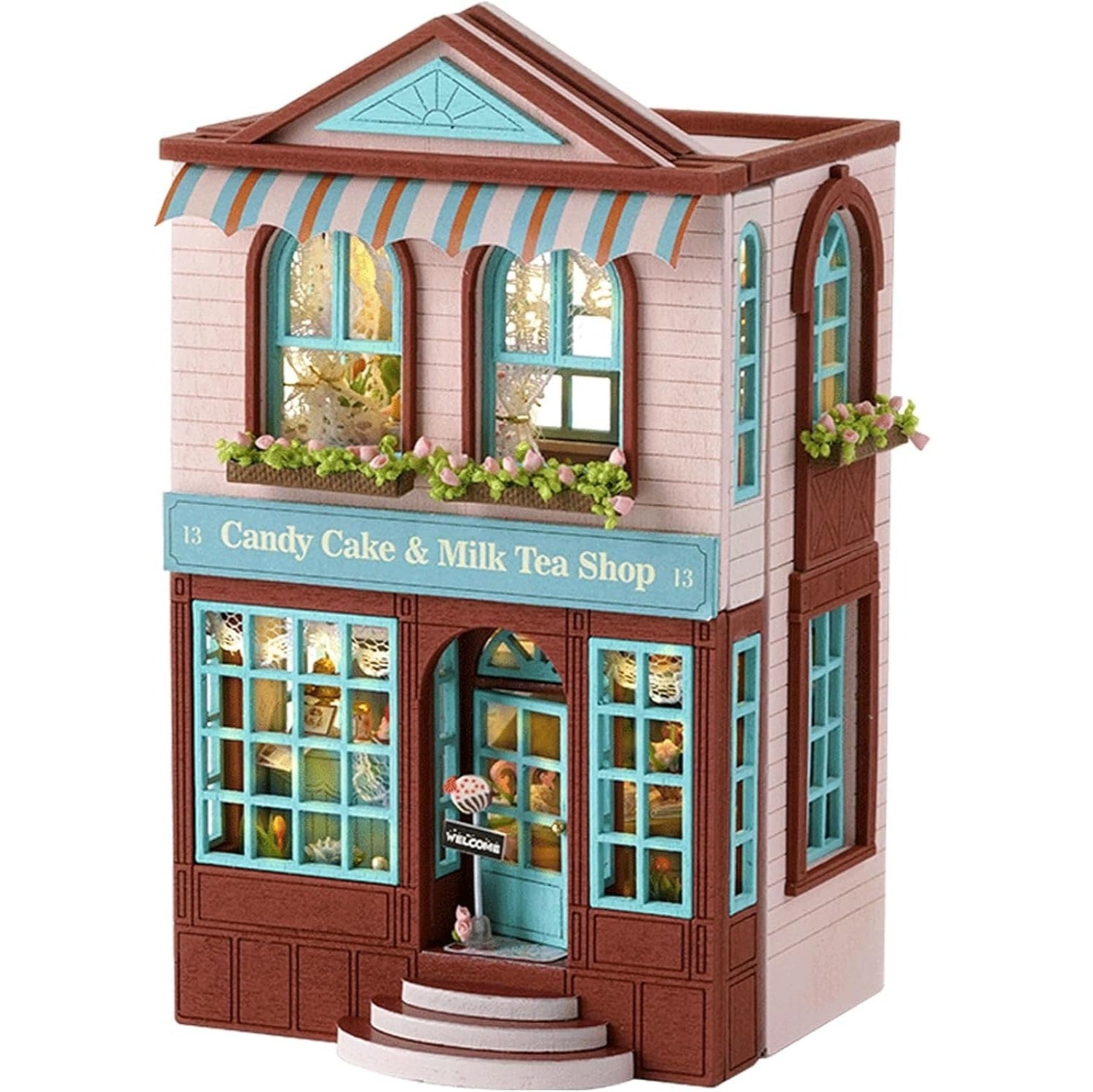 HYUKBI DIY Miniature House Kit with LED Light
