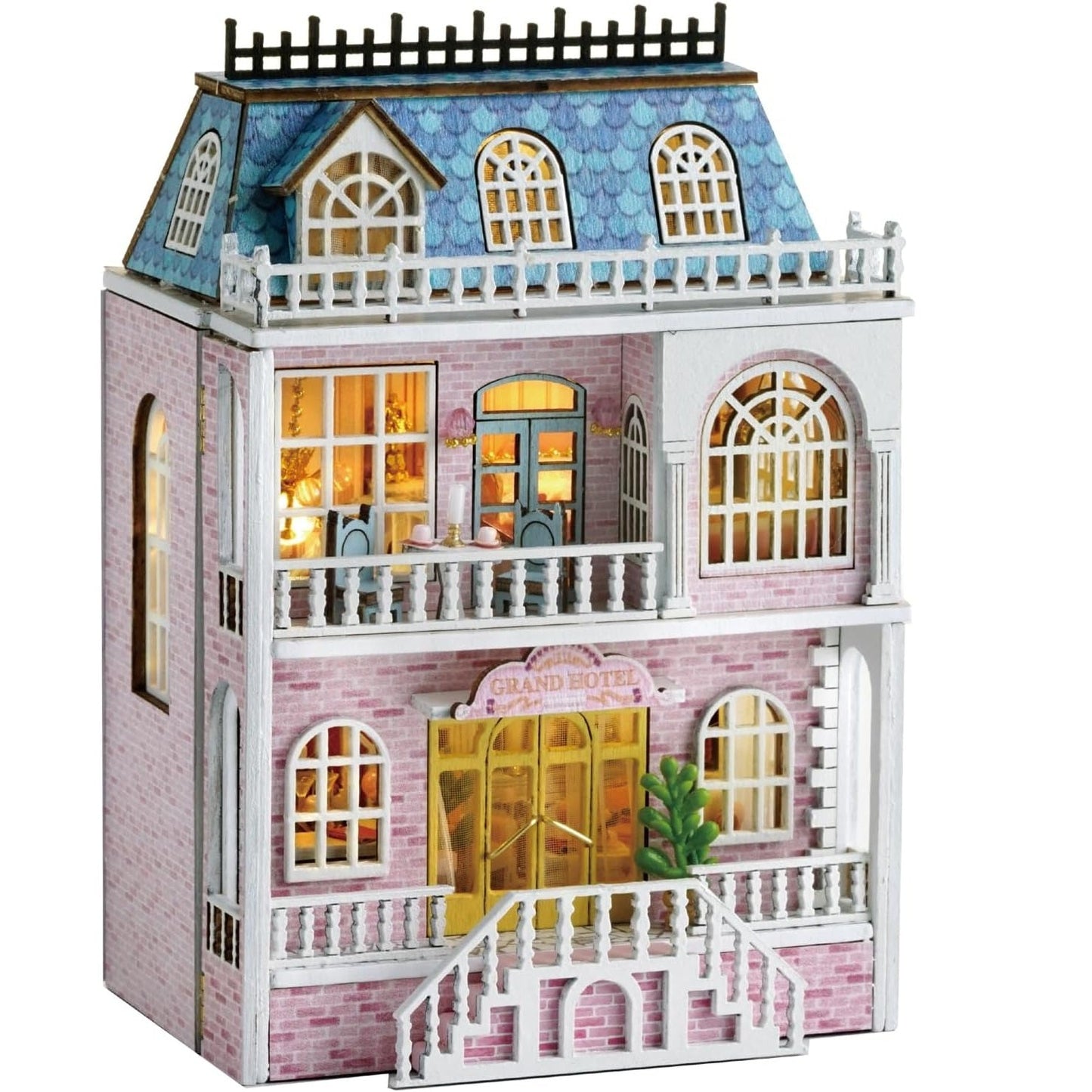 HYUKBI DIY Miniature House Kit with LED Light
