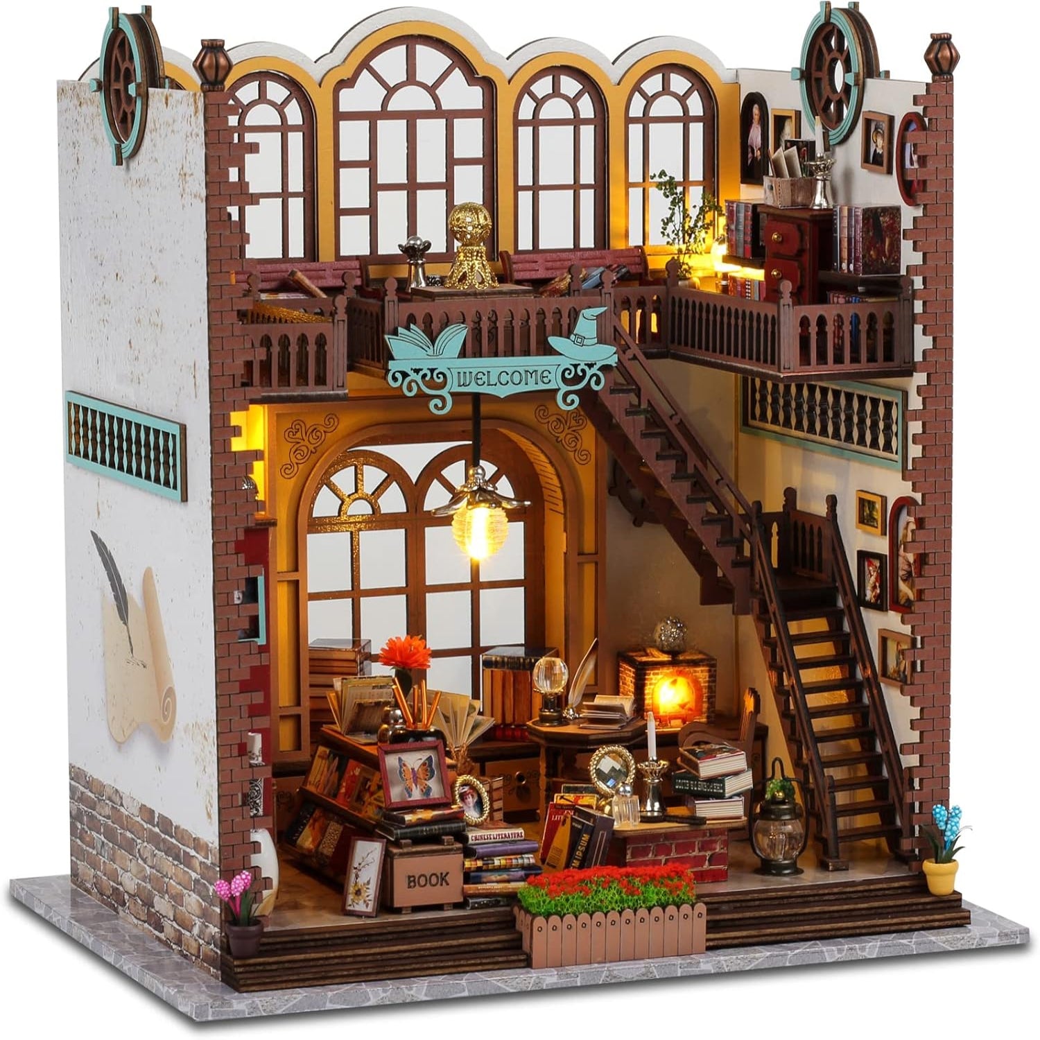 DIY Miniature Dollhouse Kit- Diorama Book Nook