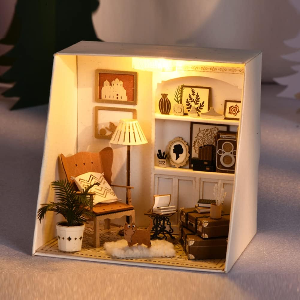HYUKBI DIY Booknook Dollhouse Kit 
