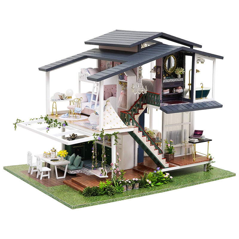 HYUKBI DIY Miniature House Kit with LED Light