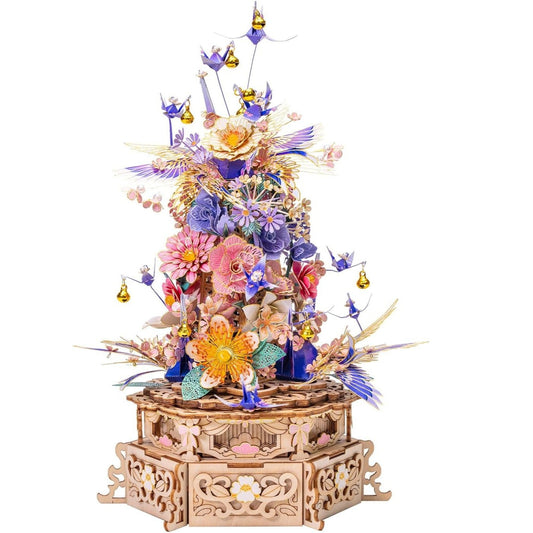 3D Wood and Metal Puzzles Music Box Model Kits