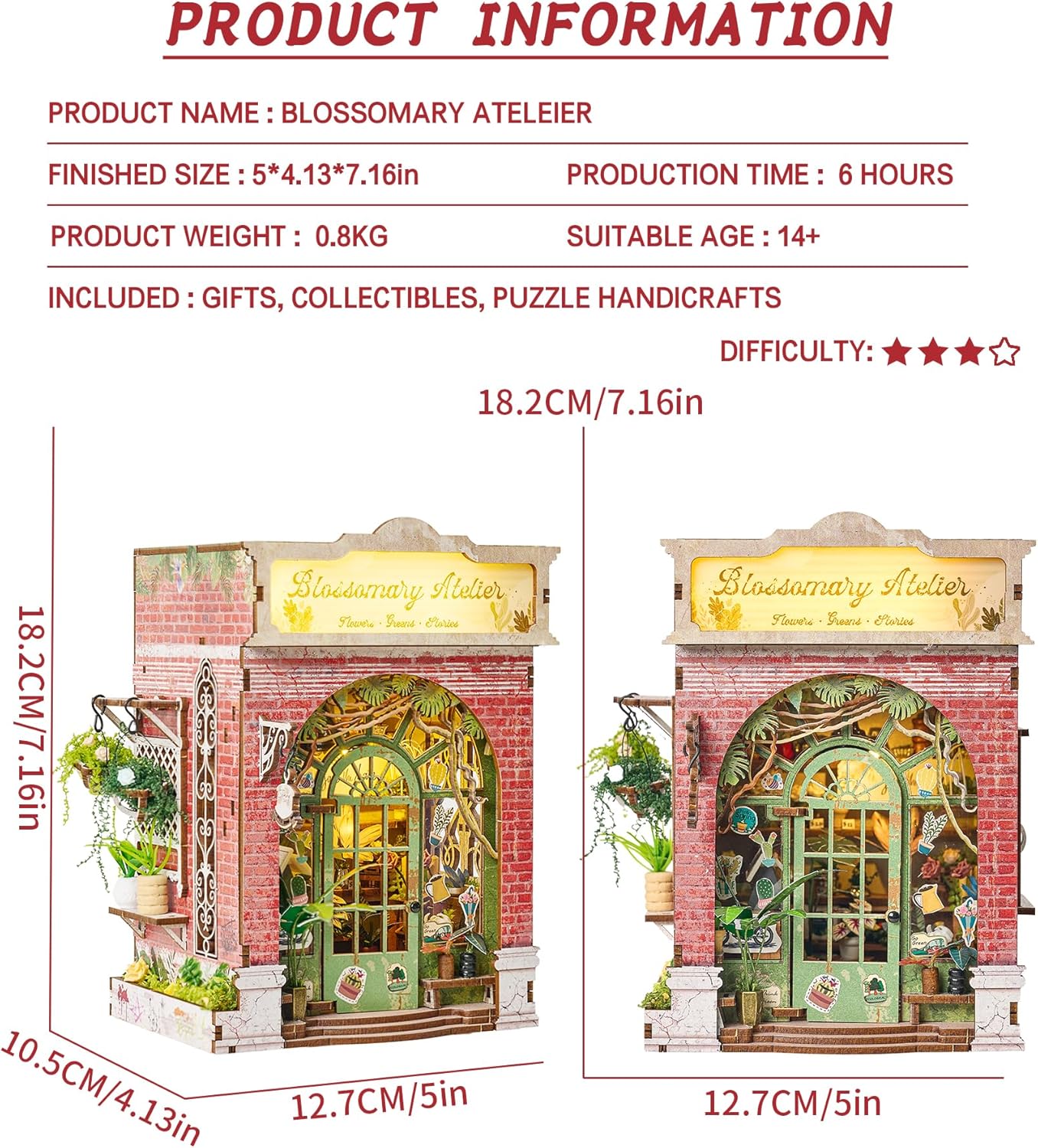 DIY Miniature Dollhouse
Rolife Cutebee HYUKBI DIY Booknook Dollhouse Kit 3D Wooden Puzzle 
Micro Building Blocks Set
Blindbox plush cute toy