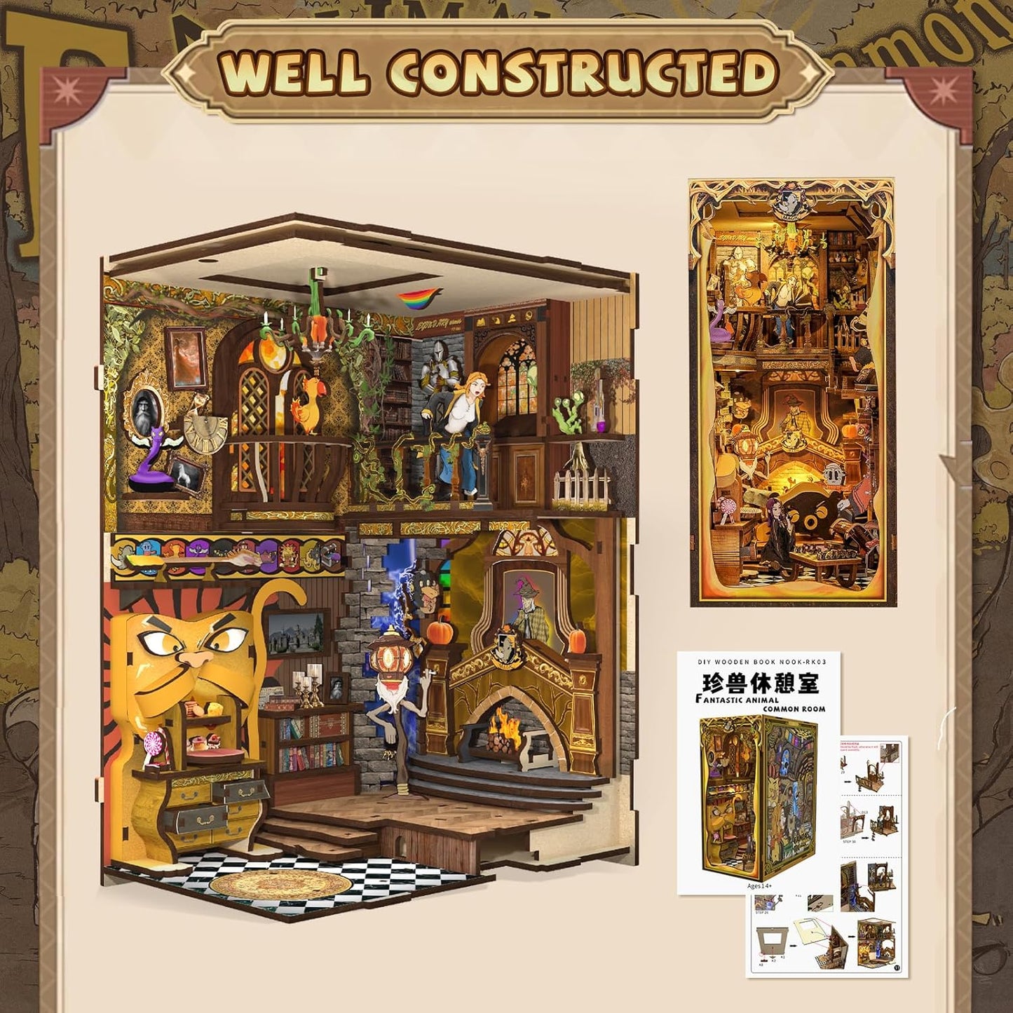 DIY Miniature Dollhouse
Rolife Cutebee HYUKBI DIY Booknook Dollhouse Kit 3D Wooden Puzzle 
Micro Building Blocks Set