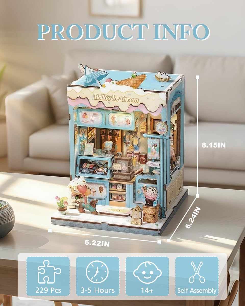 DIY Miniature Dollhouse
Rolife Cutebee HYUKBI DIY Booknook Dollhouse Kit 3D Wooden Puzzle 
Micro Building Blocks Set
Blindbox plush cute toy