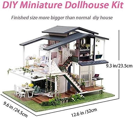 HYUKBI DIY Miniature House Kit with LED Light