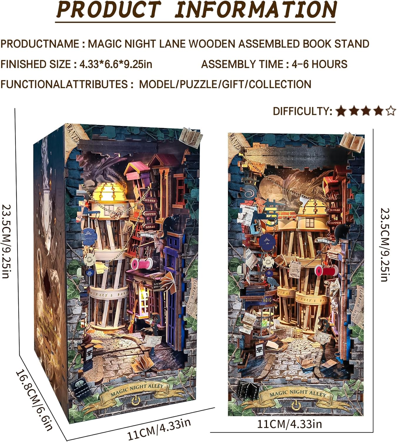 DIY Miniature Dollhouse
Rolife Cutebee HYUKBI DIY Booknook Dollhouse Kit 3D Wooden Puzzle 
Micro Building Blocks Set