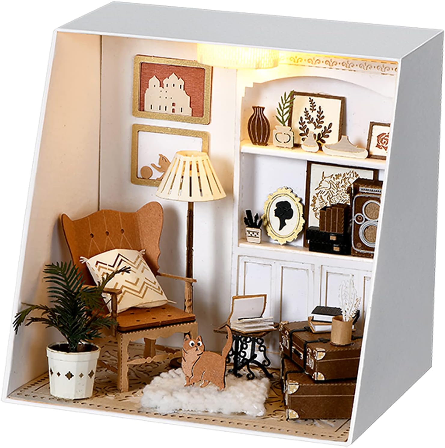HYUKBI DIY Booknook Dollhouse Kit 