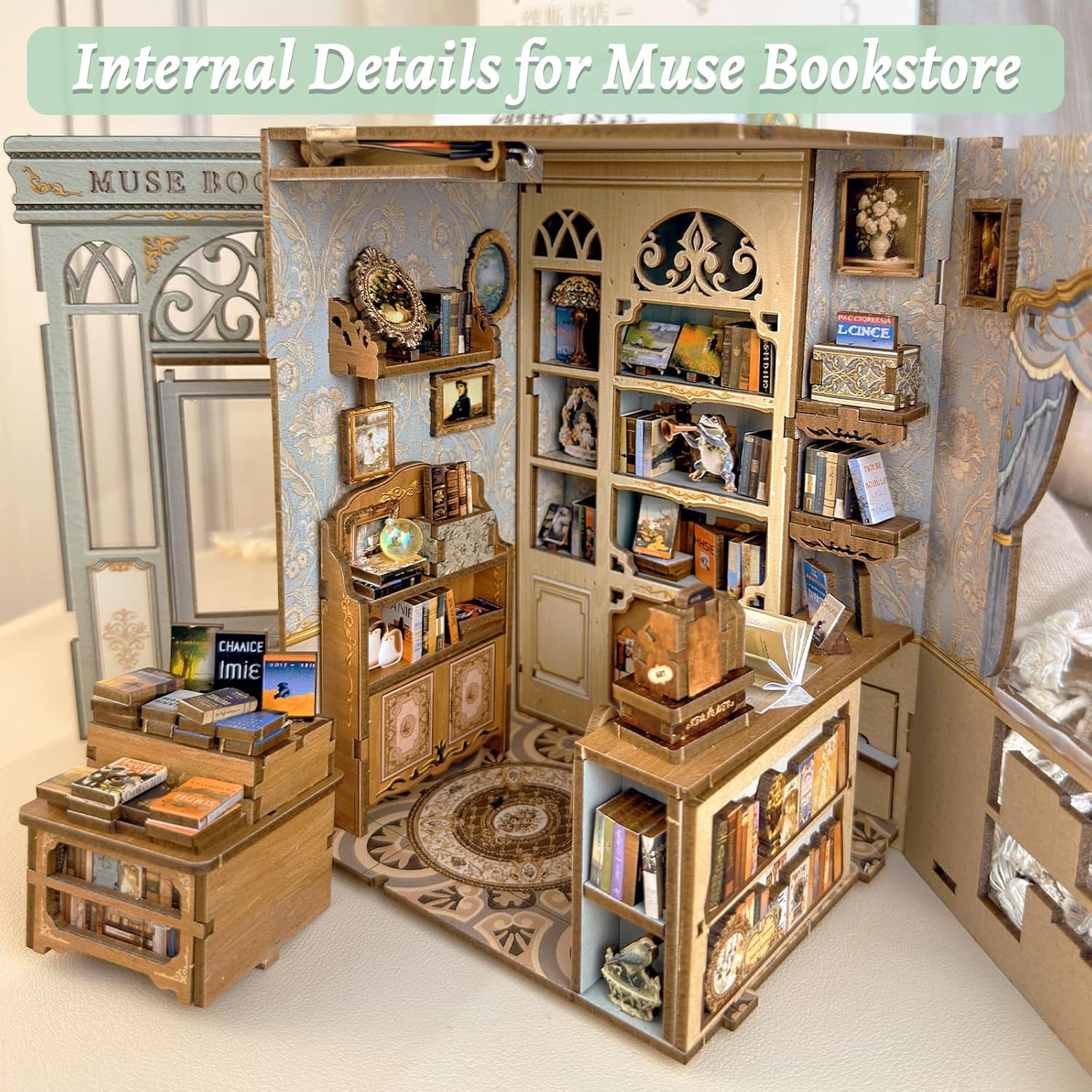 DIY Miniature Dollhouse
Rolife Cutebee HYUKBI DIY Booknook Dollhouse Kit 3D Wooden Puzzle 
Micro Building Blocks Set
