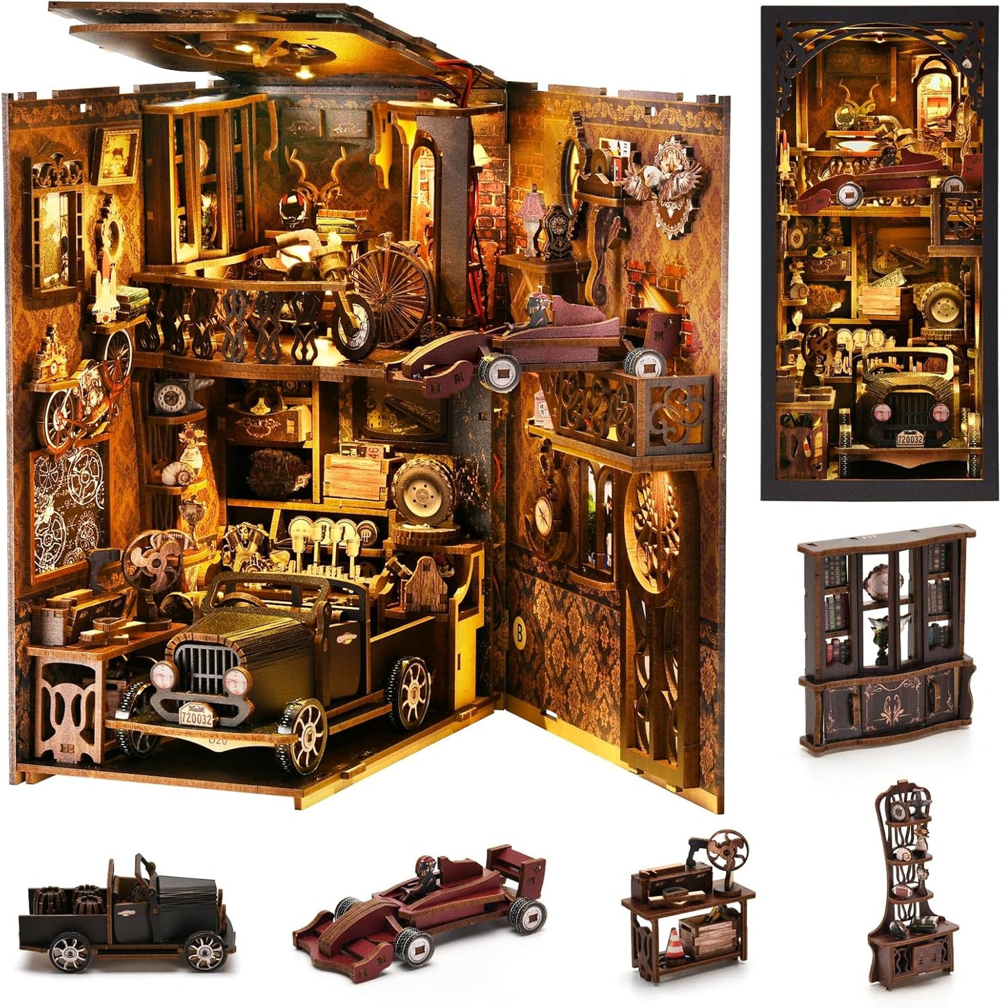 DIY Miniature Dollhouse
Rolife Cutebee HYUKBI DIY Booknook Dollhouse Kit 3D Wooden Puzzle 