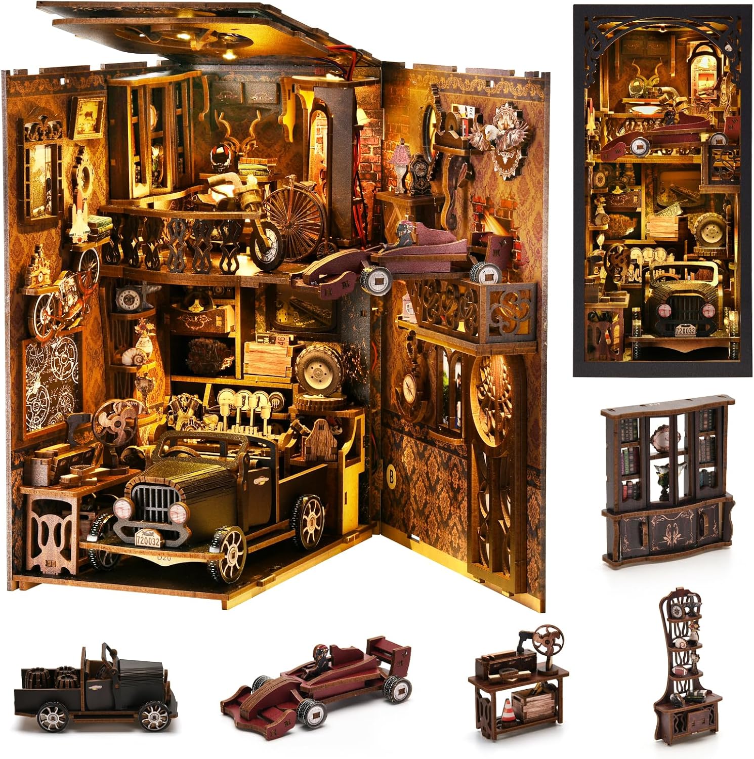 DIY Miniature Dollhouse
Rolife Cutebee HYUKBI DIY Booknook Dollhouse Kit 3D Wooden Puzzle 