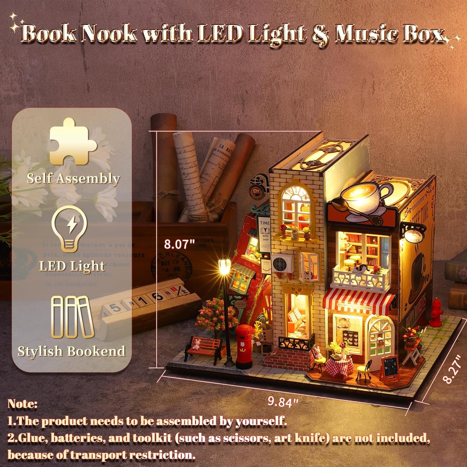 DIY Miniature Dollhouse
Rolife Cutebee HYUKBI DIY Booknook Dollhouse Kit 3D Wooden Puzzle 
Micro Building Blocks Set
Blindbox plush cute toy