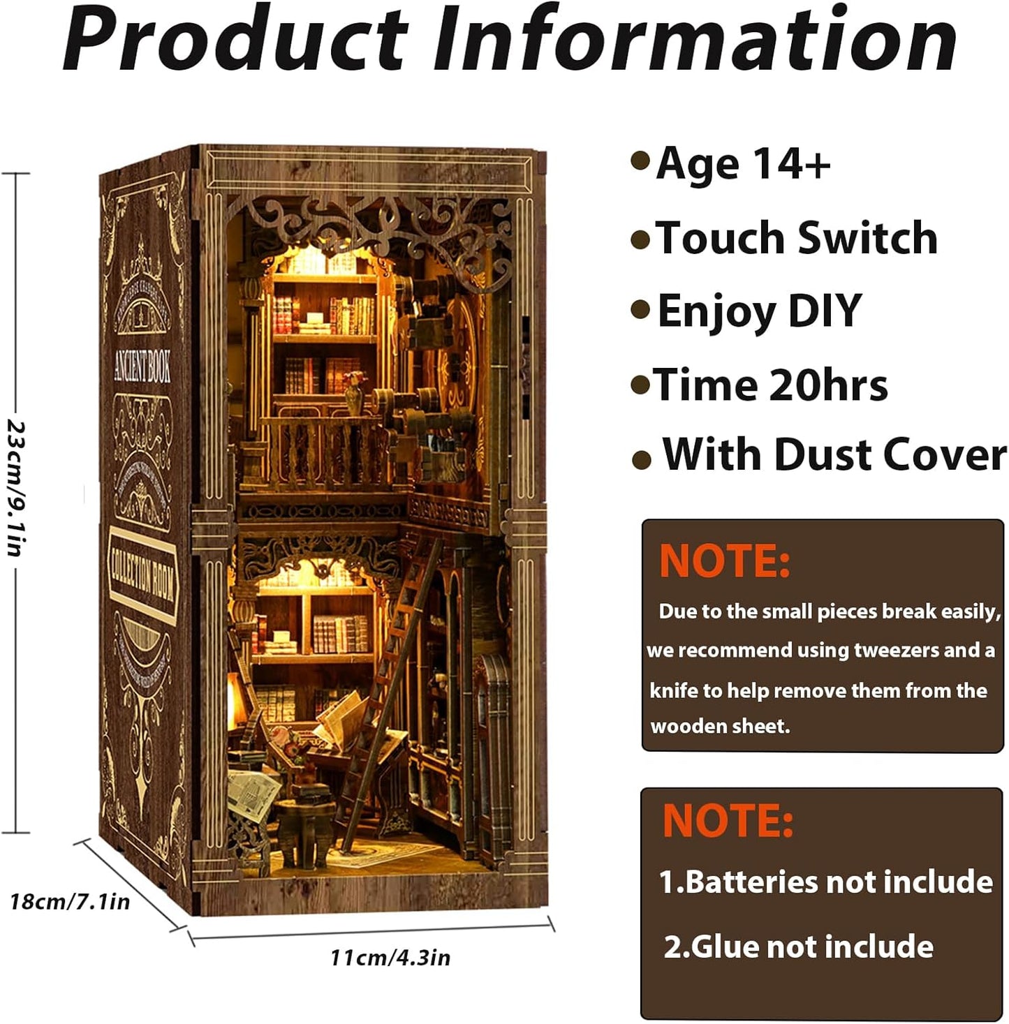 DIY Miniature Dollhouse
Rolife Cutebee HYUKBI DIY Booknook Dollhouse Kit 3D Wooden Puzzle 
Micro Building Blocks Set