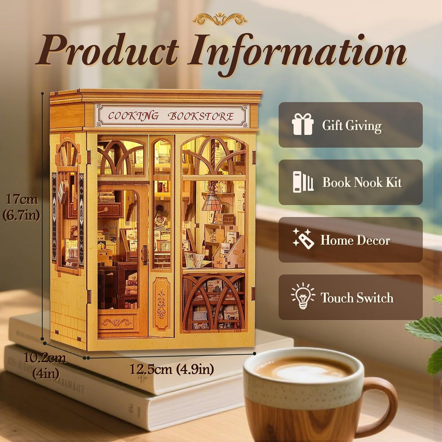 DIY Miniature Dollhouse
Rolife Cutebee HYUKBI DIY Booknook Dollhouse Kit 3D Wooden Puzzle 
Micro Building Blocks Set