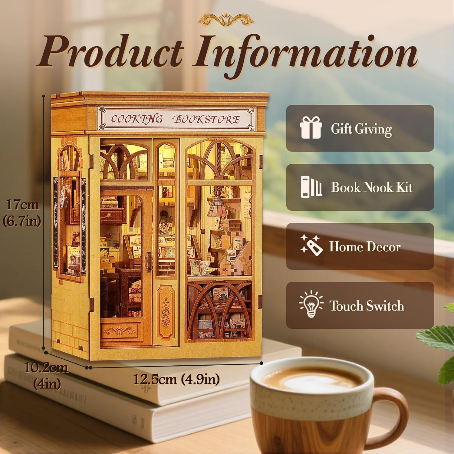 DIY Miniature Dollhouse
Rolife Cutebee HYUKBI DIY Booknook Dollhouse Kit 3D Wooden Puzzle 
Micro Building Blocks Set