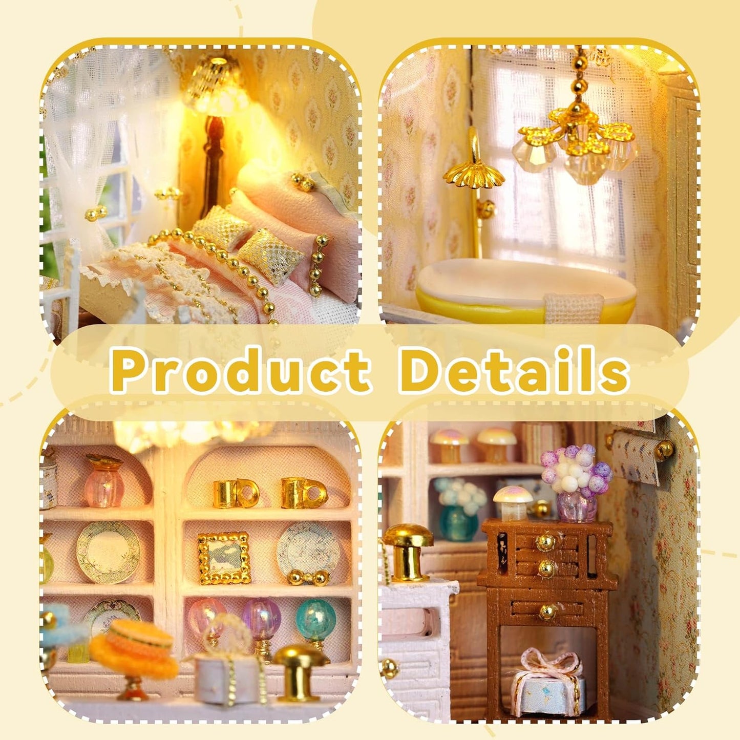 HYUKBI DIY Miniature House Kit with LED Light