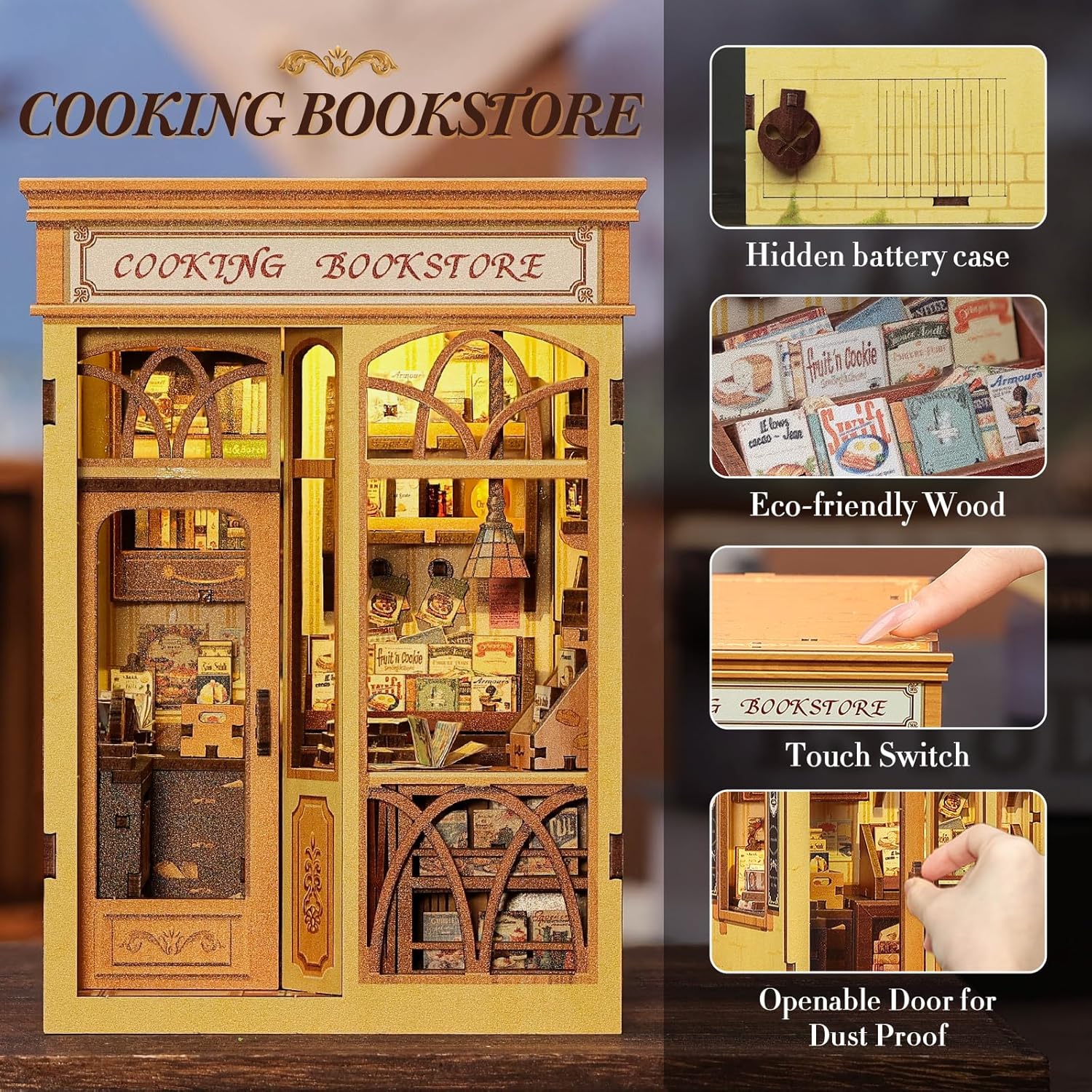 DIY Miniature Dollhouse
Rolife Cutebee HYUKBI DIY Booknook Dollhouse Kit 3D Wooden Puzzle 
Micro Building Blocks Set