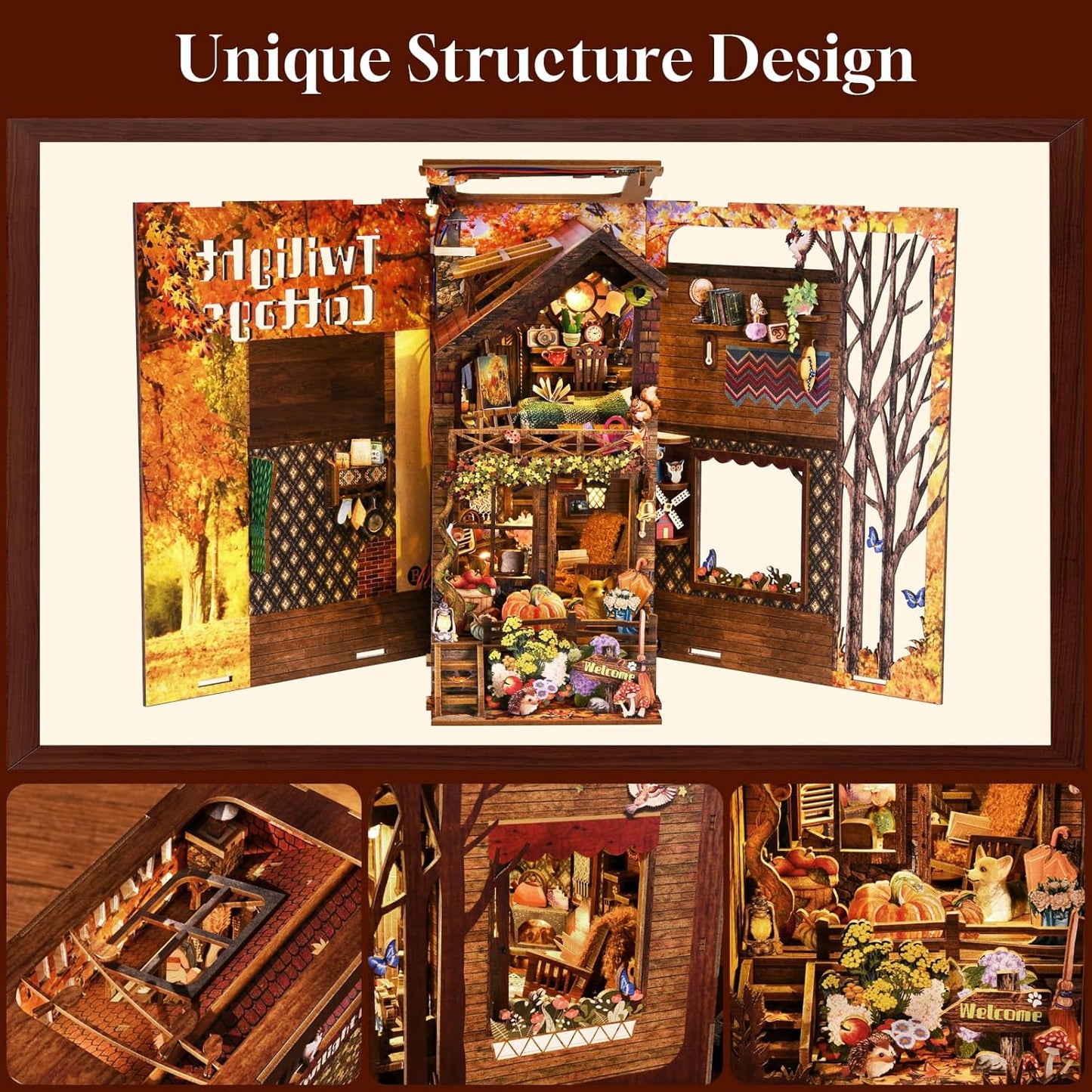 DIY Miniature Dollhouse
Rolife Cutebee HYUKBI DIY Booknook Dollhouse Kit 3D Wooden Puzzle