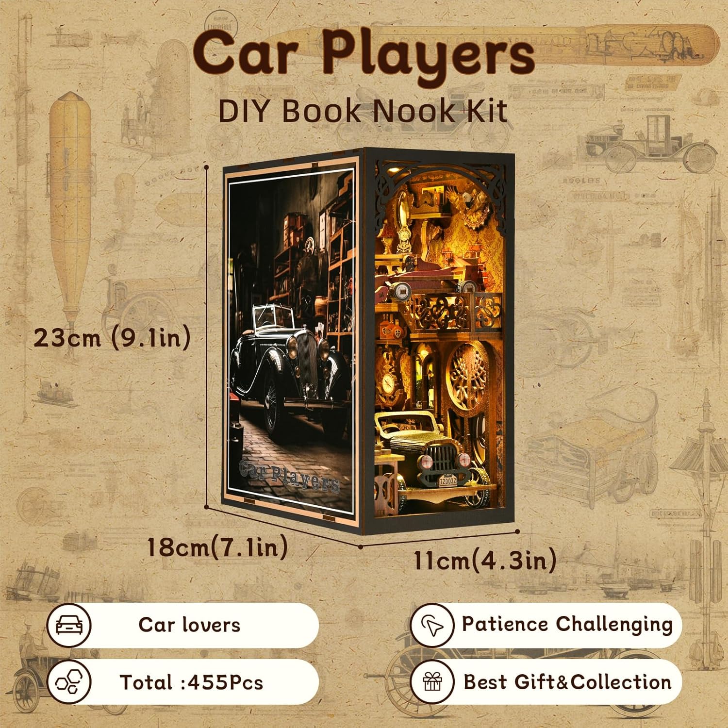 DIY Miniature Dollhouse
Rolife Cutebee HYUKBI DIY Booknook Dollhouse Kit 3D Wooden Puzzle 