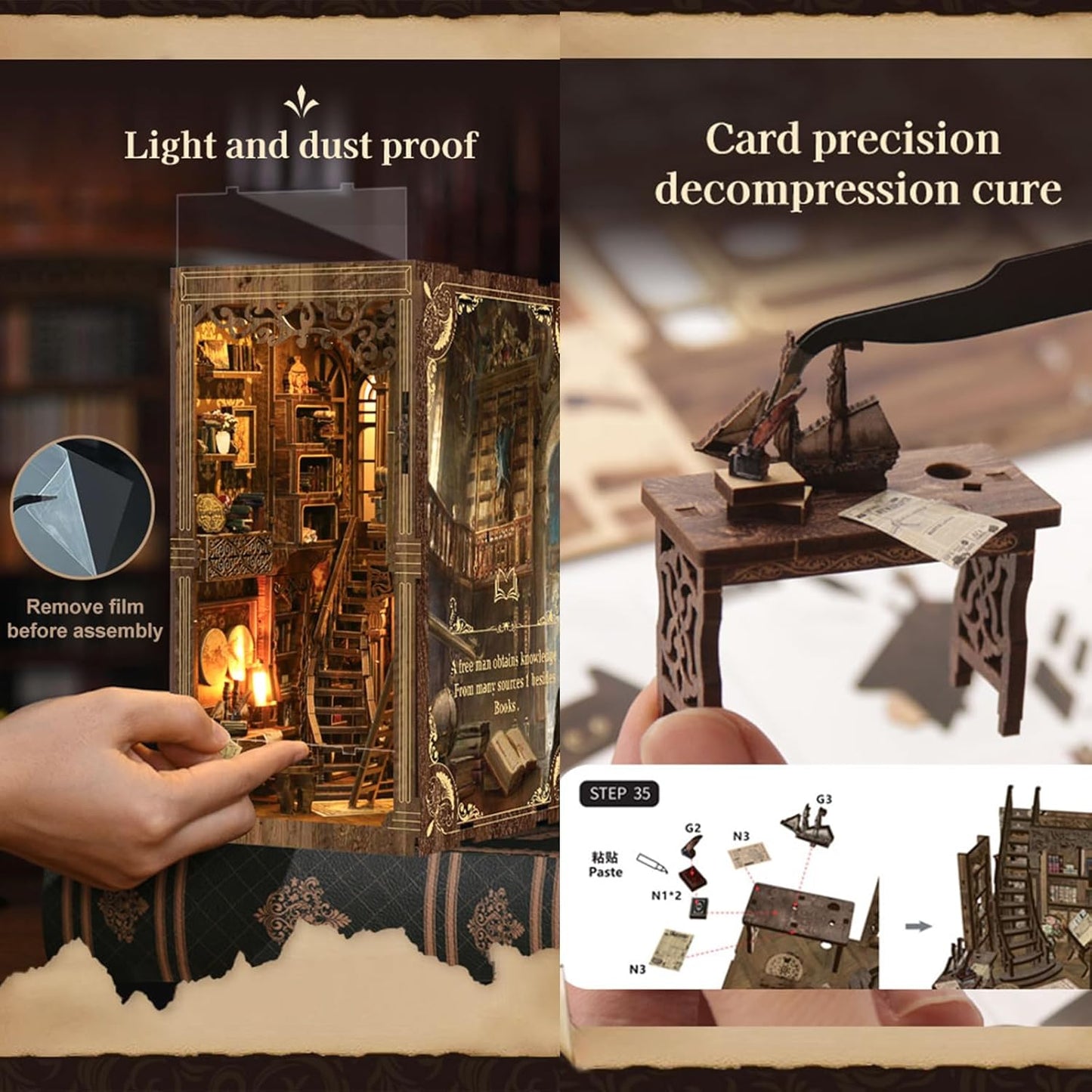 DIY Miniature Dollhouse
Rolife Cutebee HYUKBI DIY Booknook Dollhouse Kit 3D Wooden Puzzle 
Micro Building Blocks Set