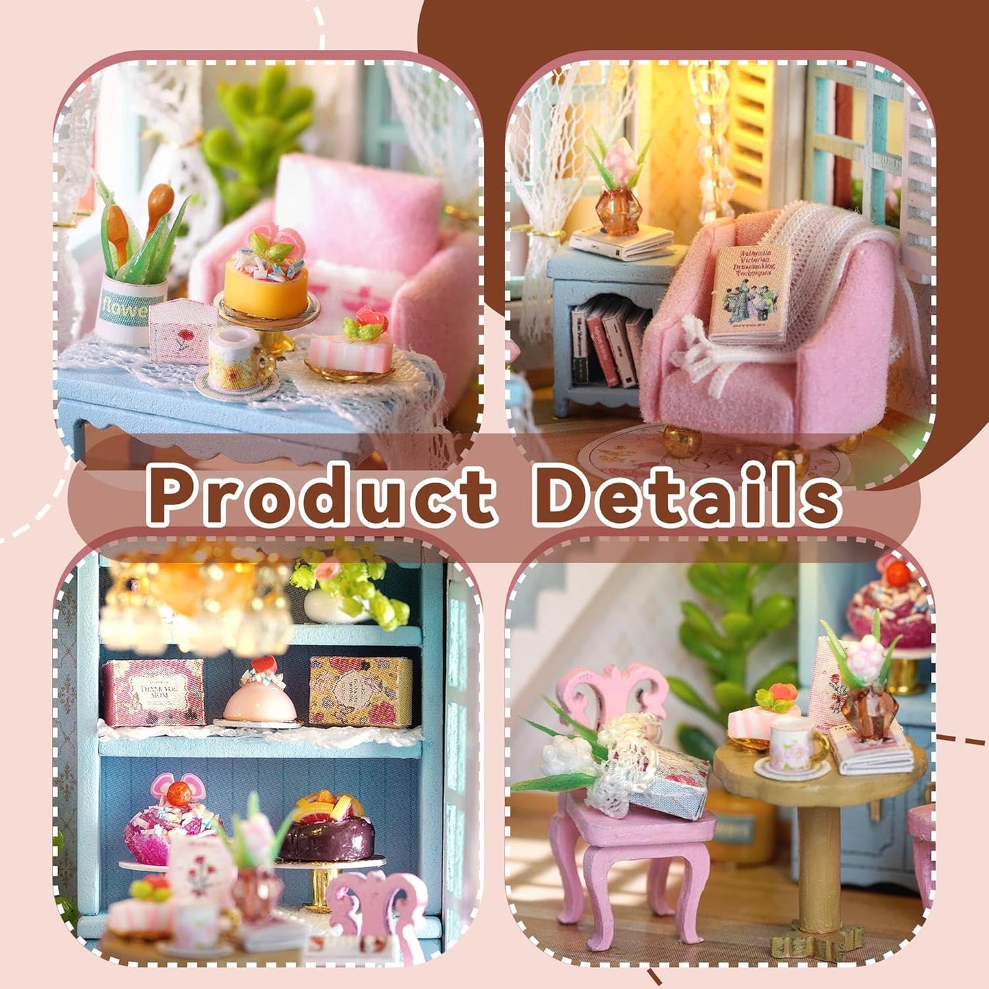 HYUKBI DIY Miniature House Kit with LED Light