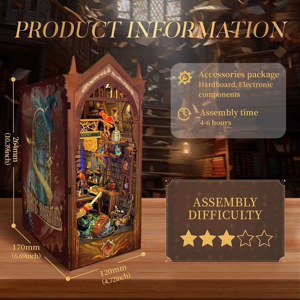 HYUKBI DIY Booknook Dollhouse Kit