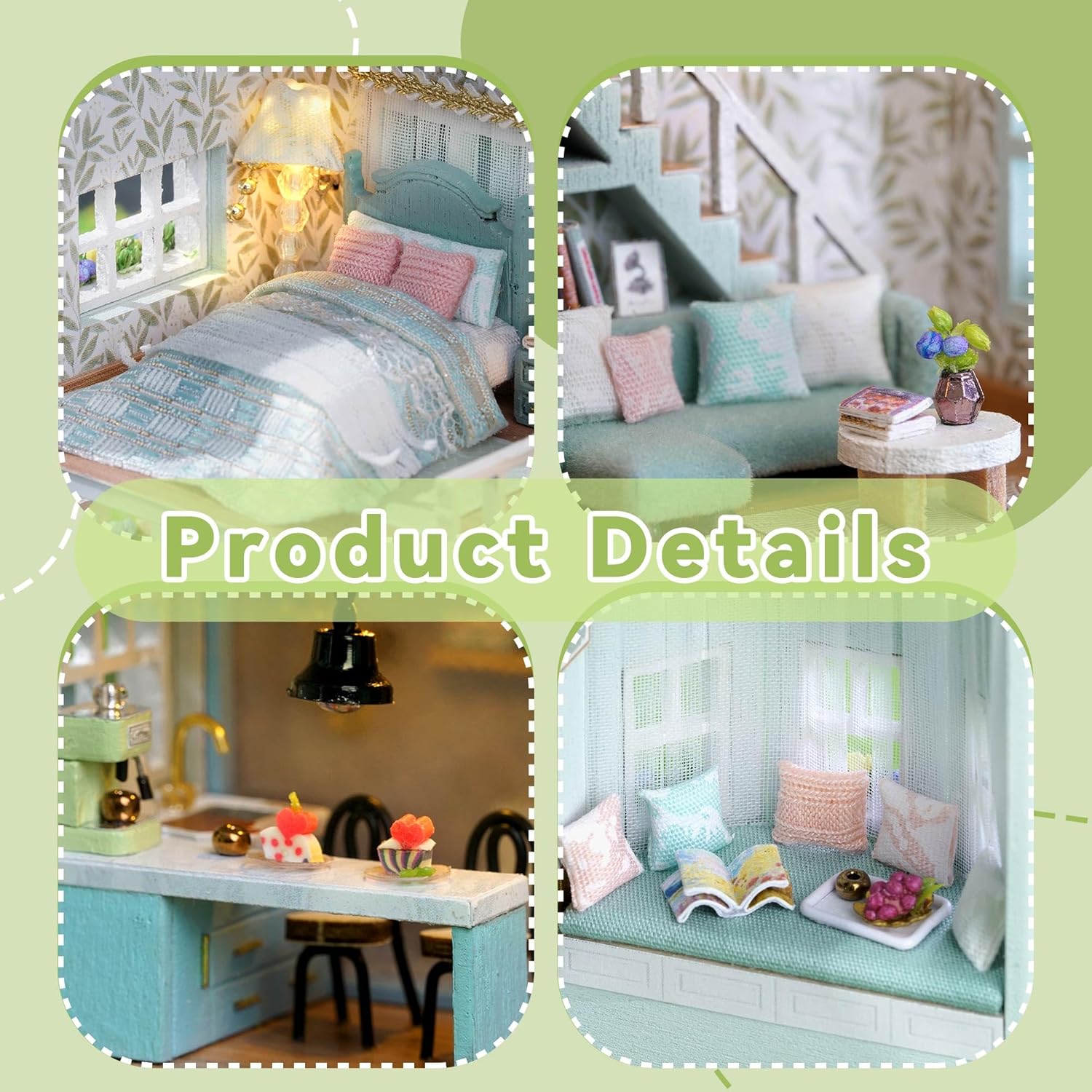 HYUKBI DIY Miniature House Kit with LED Light