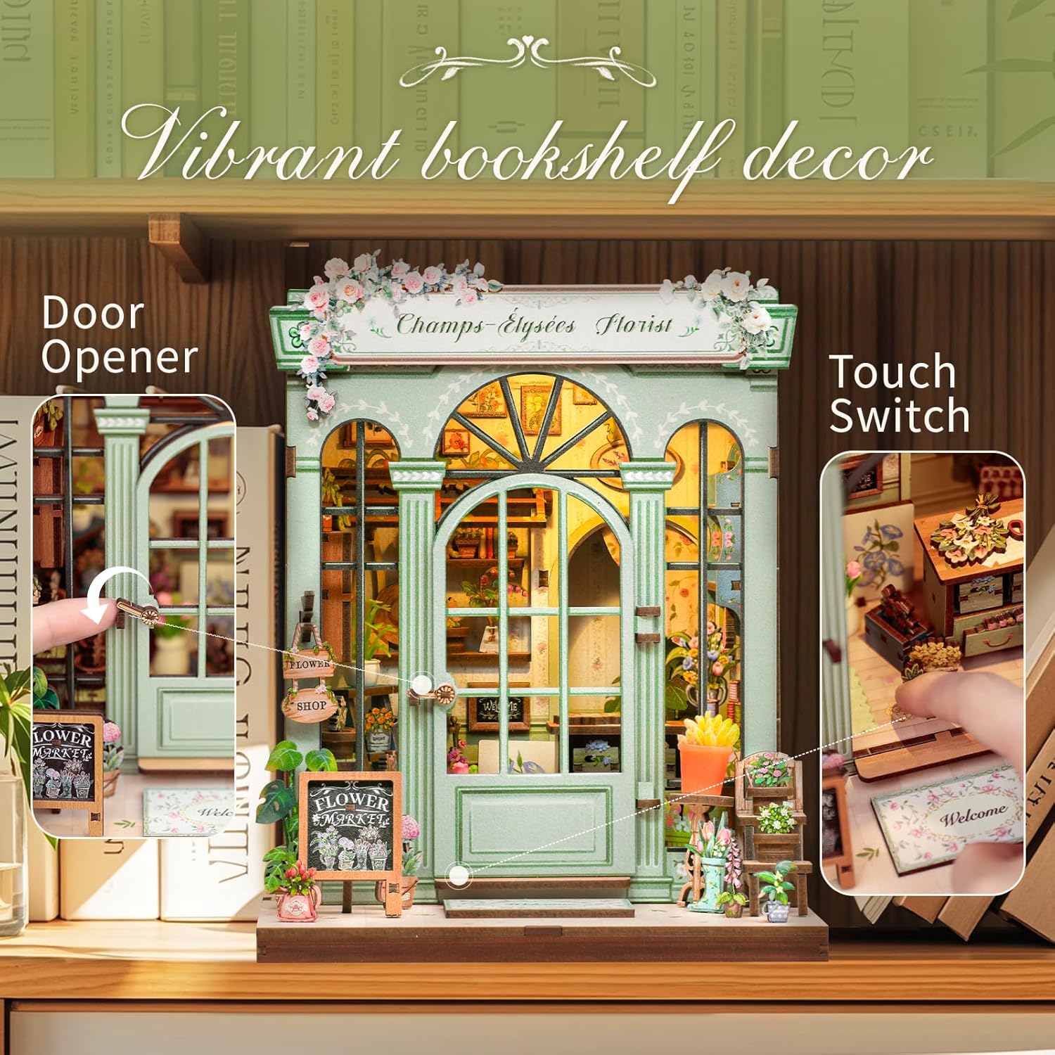 HYUKBI DIY Booknook Dollhouse Kit