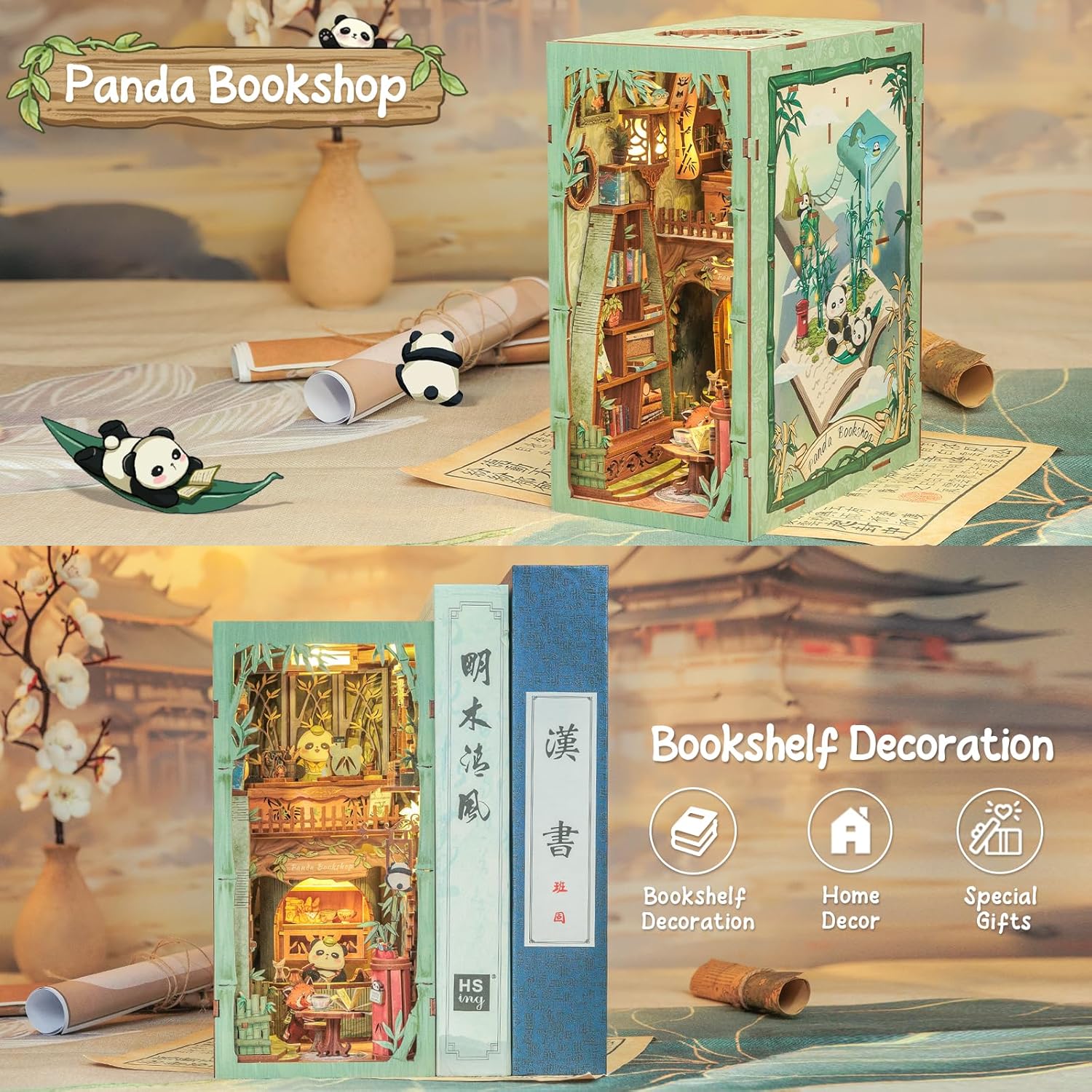 DIY Miniature Dollhouse
Rolife Cutebee HYUKBI DIY Booknook Dollhouse Kit 3D Wooden Puzzle 
Micro Building Blocks Set
Blindbox plush cute toy