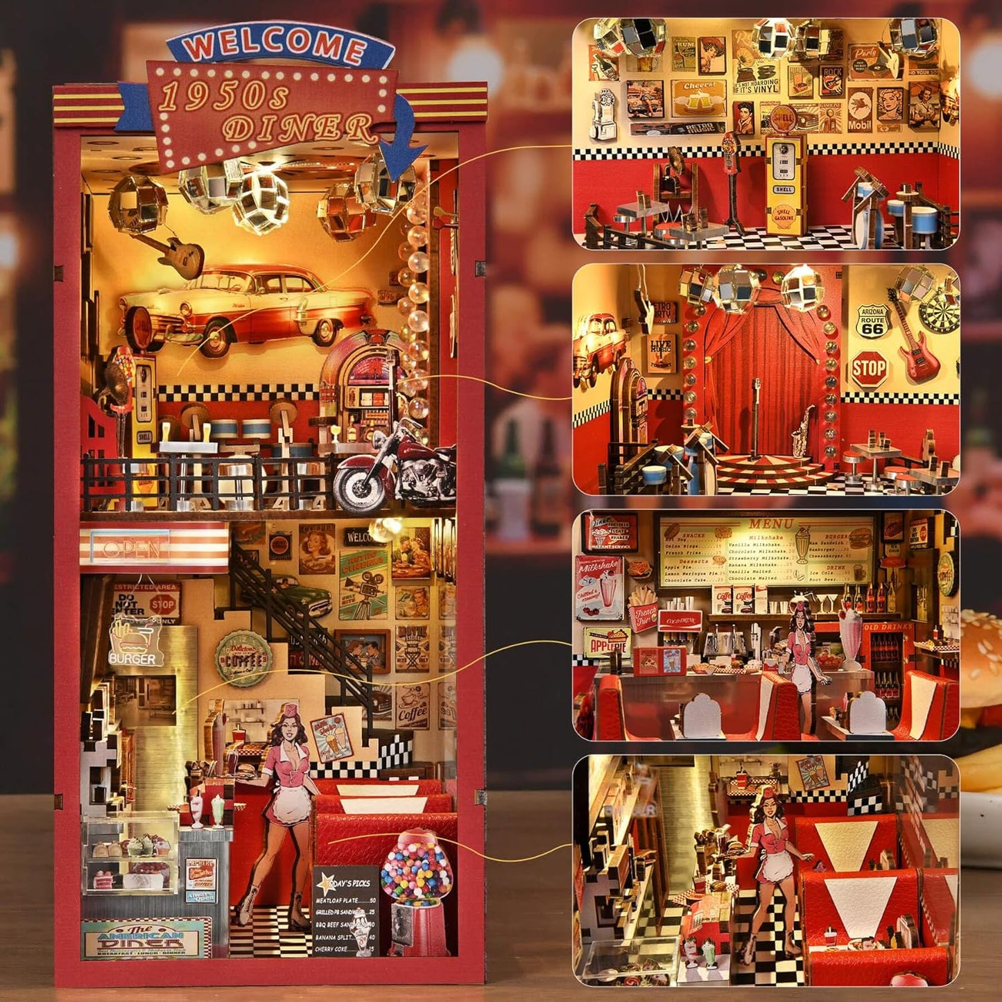 Building block, 1000pcs jigsaw puzzle, 2025 new puzzle, Adult Puzzle, Cartoon Puzzle, jigsaw puzzles, Acrylic Puzzle, puzzle 2000, DIY Miniature Dollhouse, Rolife, Cutebee, HYUKBI, DIY Booknook, Bookend, Dollhouse Kit, 3D Wooden Puzzle, Micro Building Blocks Set, Christmas Holiday gift, home decor, table decor